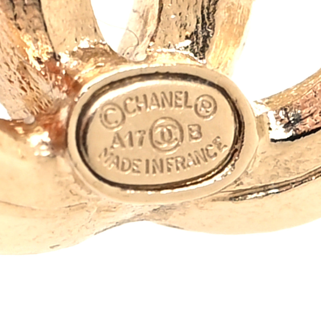 Chanel Metal Crystal CC Earrings Gold 4 of 5