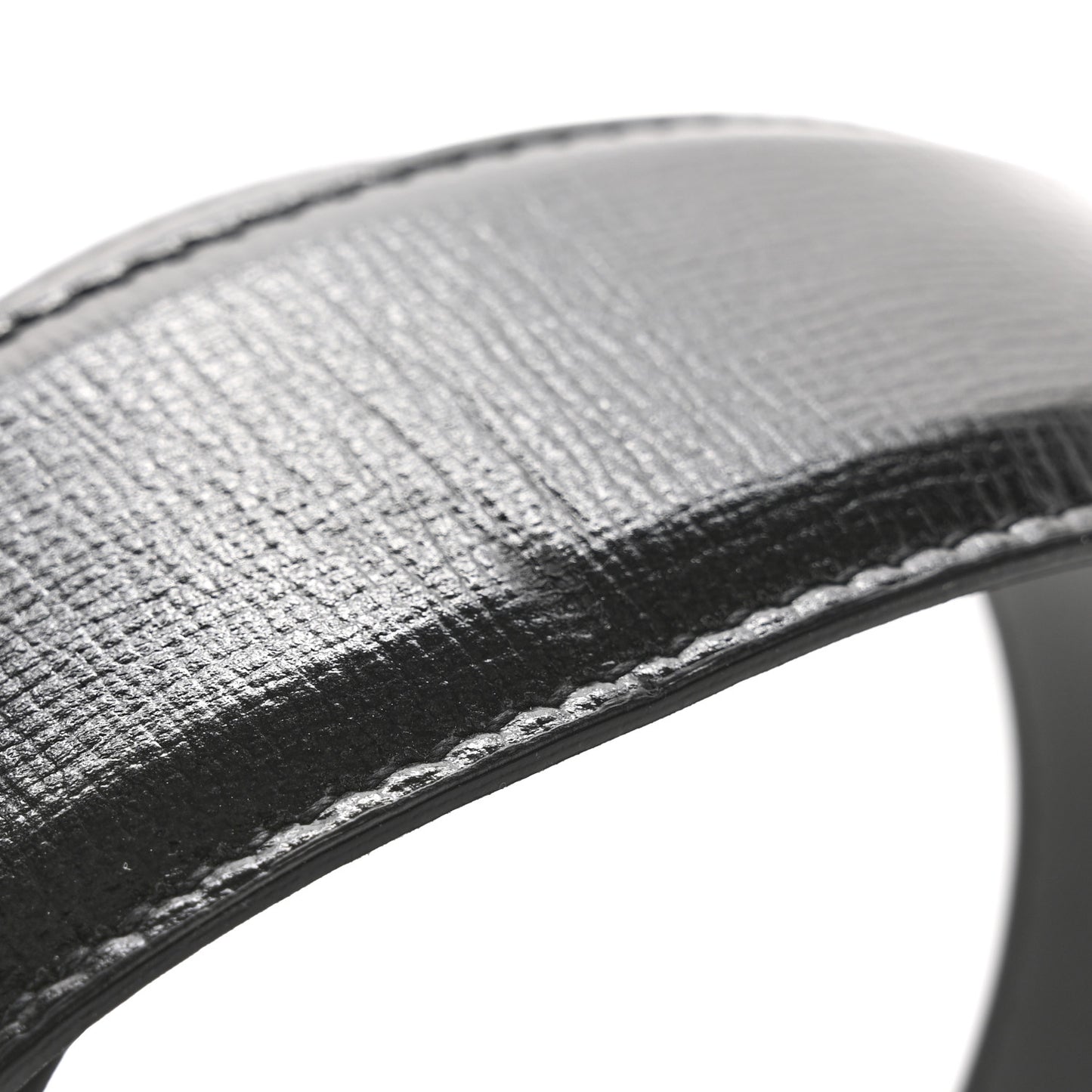 Azalea Calfskin Enamel Monochrome Double G 40mm Belt 85 34 Black