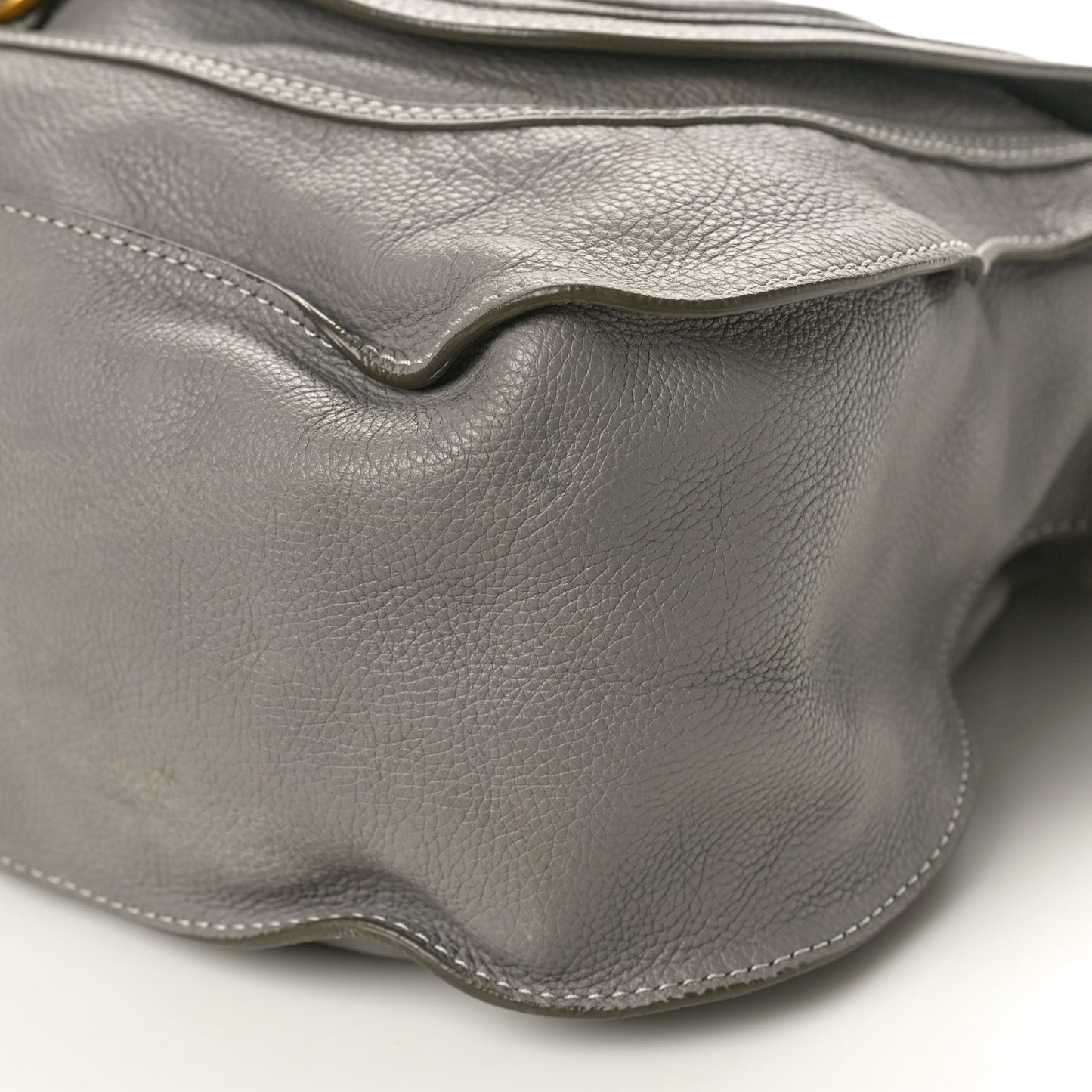 Calfskin Large Marcie Satchel Cashmere Grey