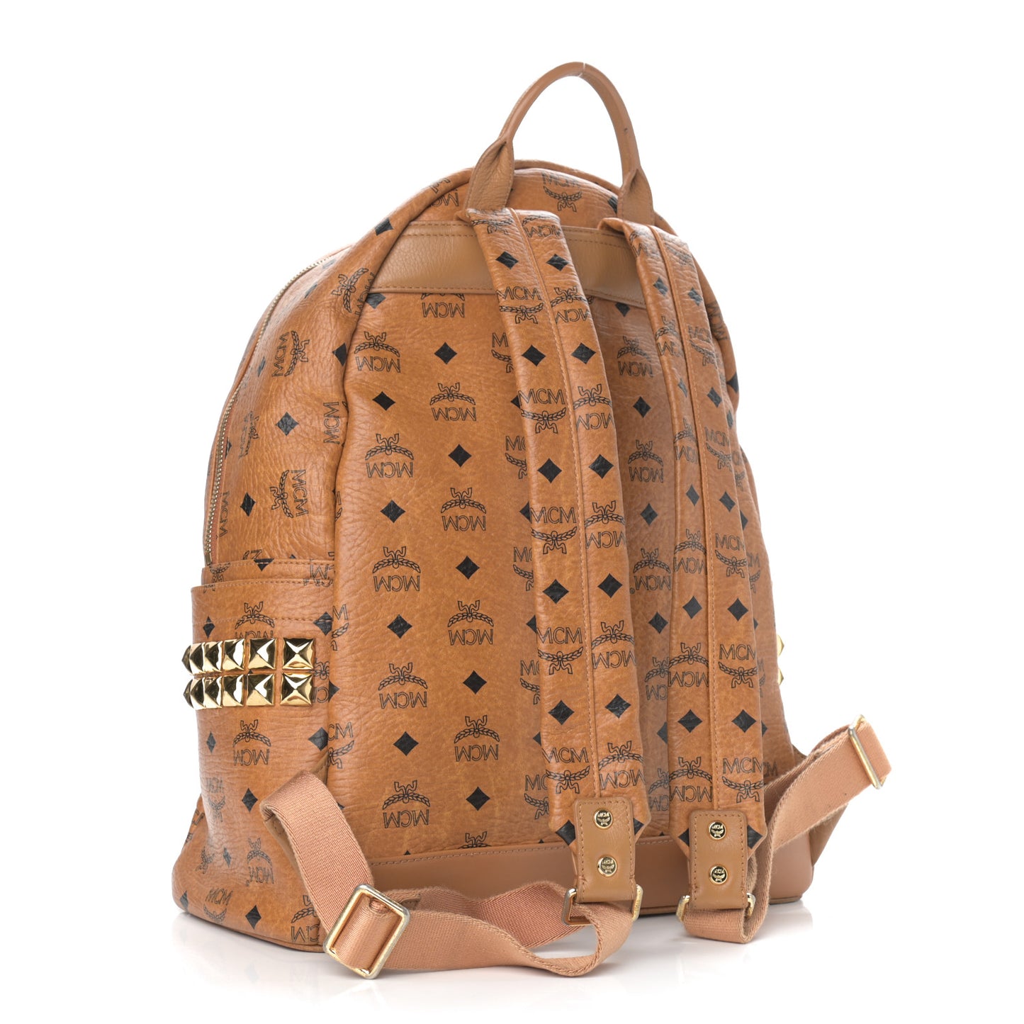 Visetos Medium Side Studs Stark Backpack Cognac