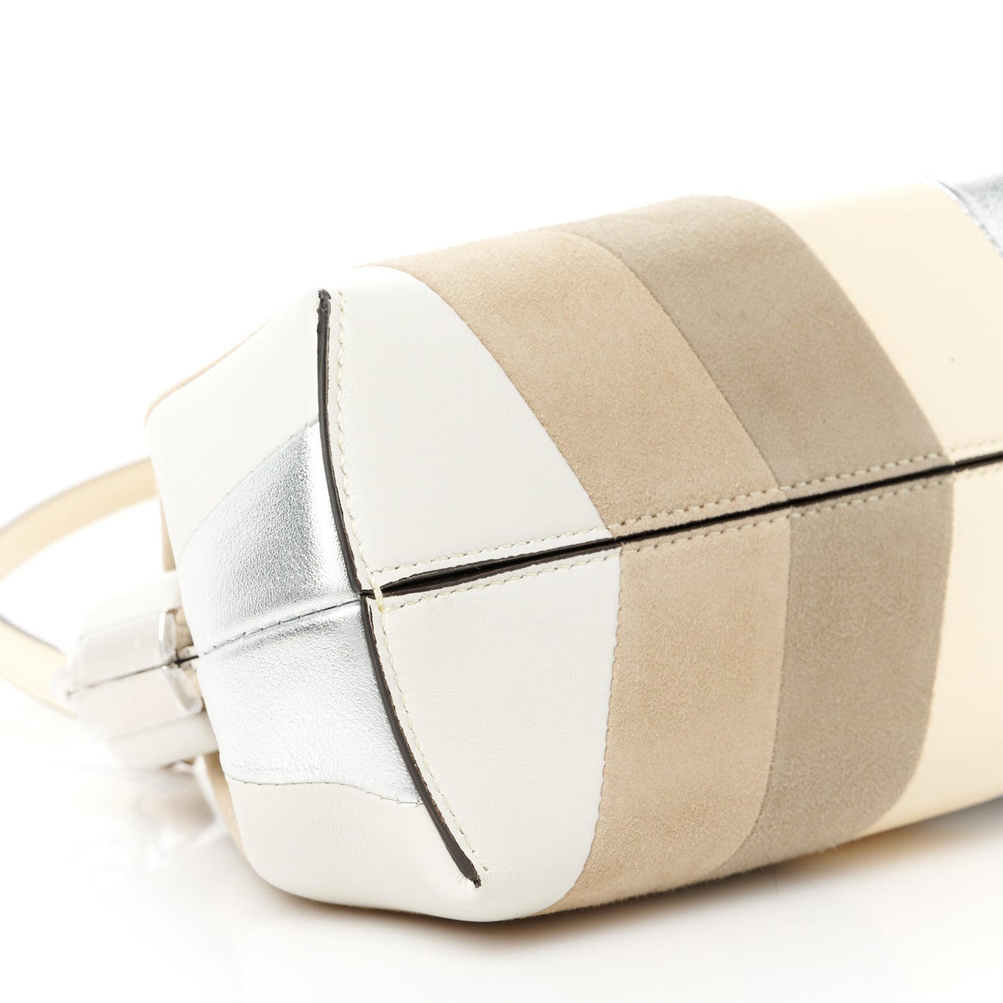 Nappa Suede Striped Inlay Small Fendi First Multicolor