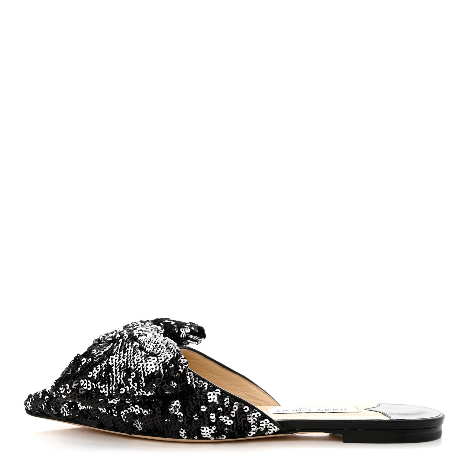 Jimmy Choo Sequin Georgia Mules 38 Black 1 of 7