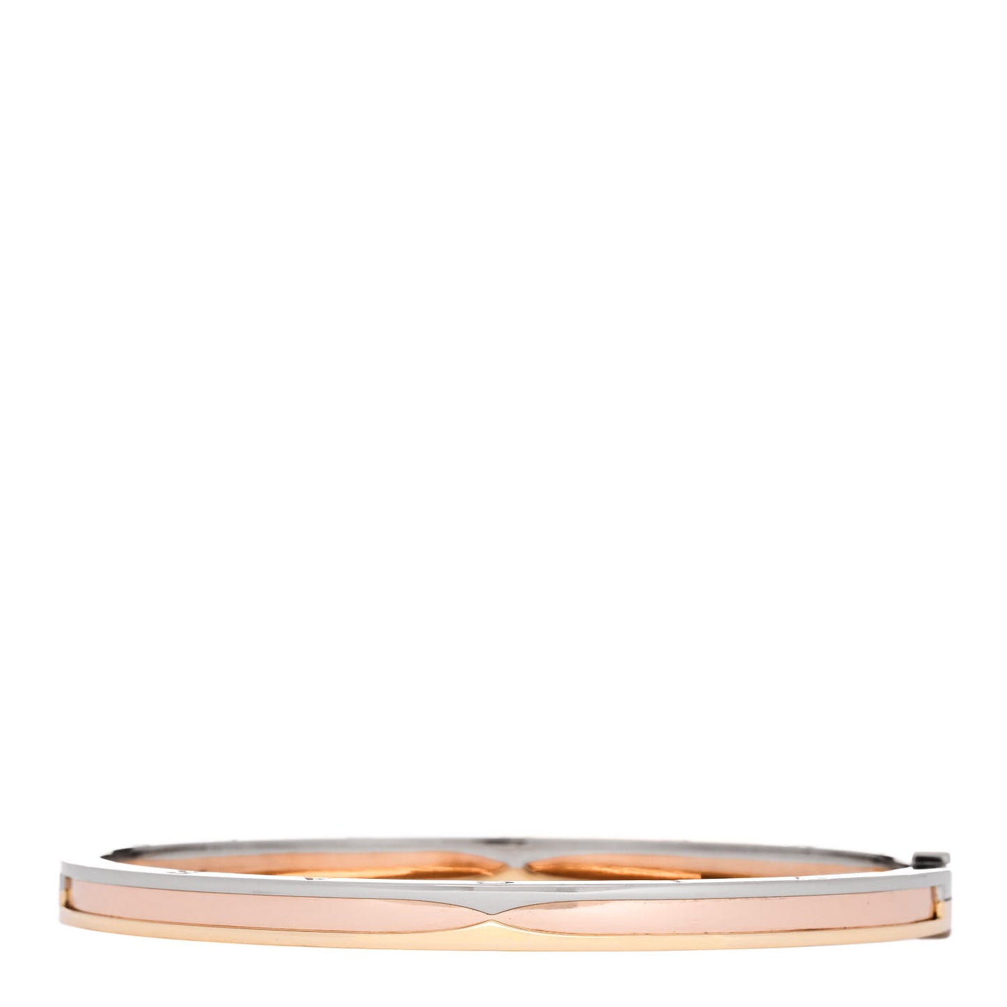 18K Yellow White Rose Gold Narrow B.Zero1 Bangle Bracelet L