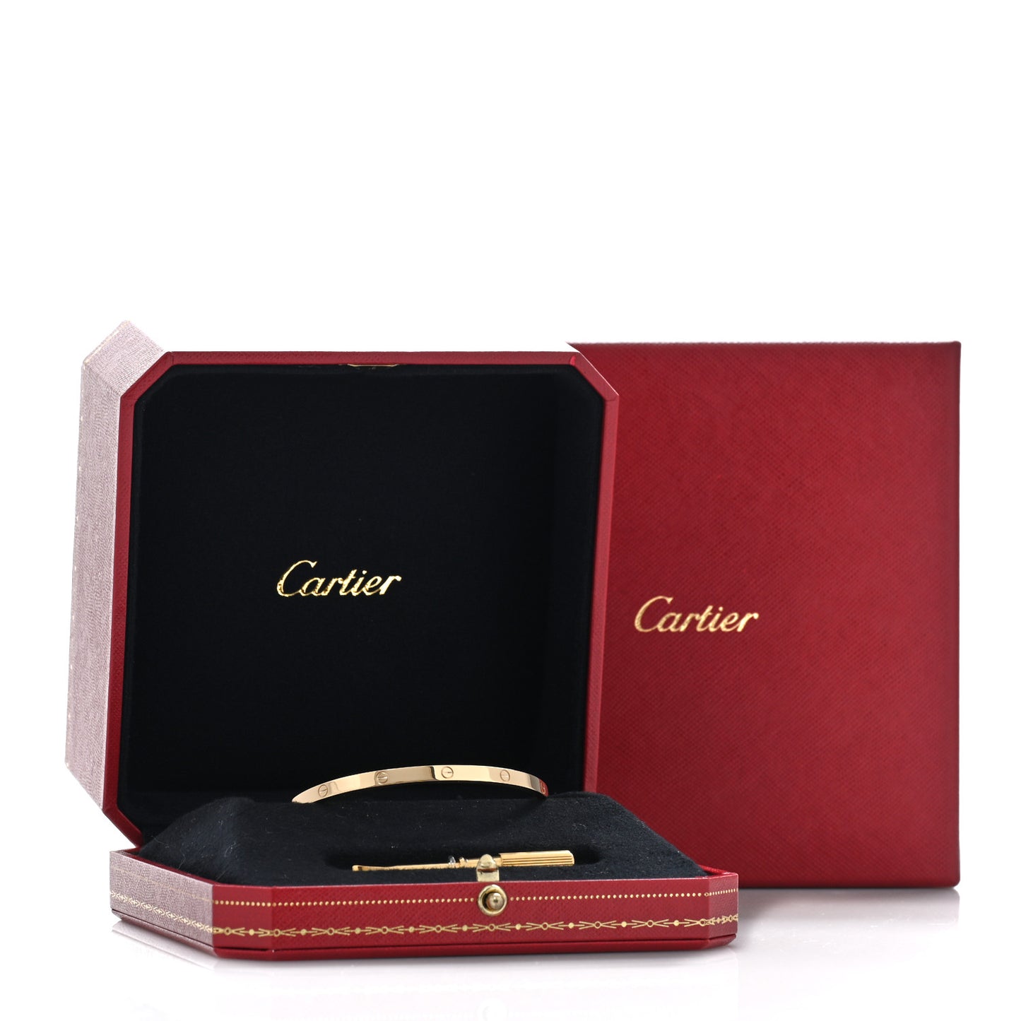 18K Yellow Gold Small LOVE Bracelet 17