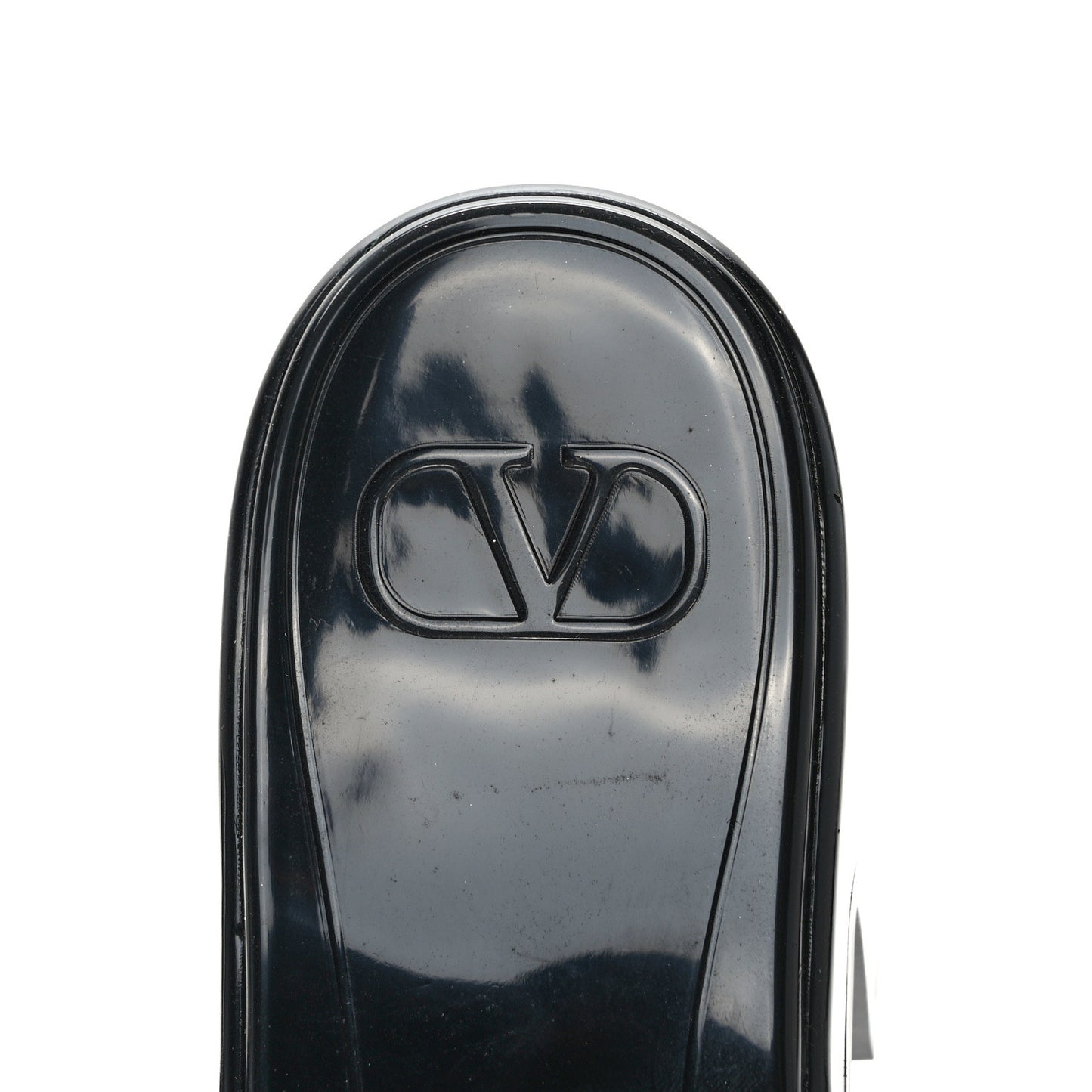 Rubber VLogo PM Platform Slide Sandals 40 Black