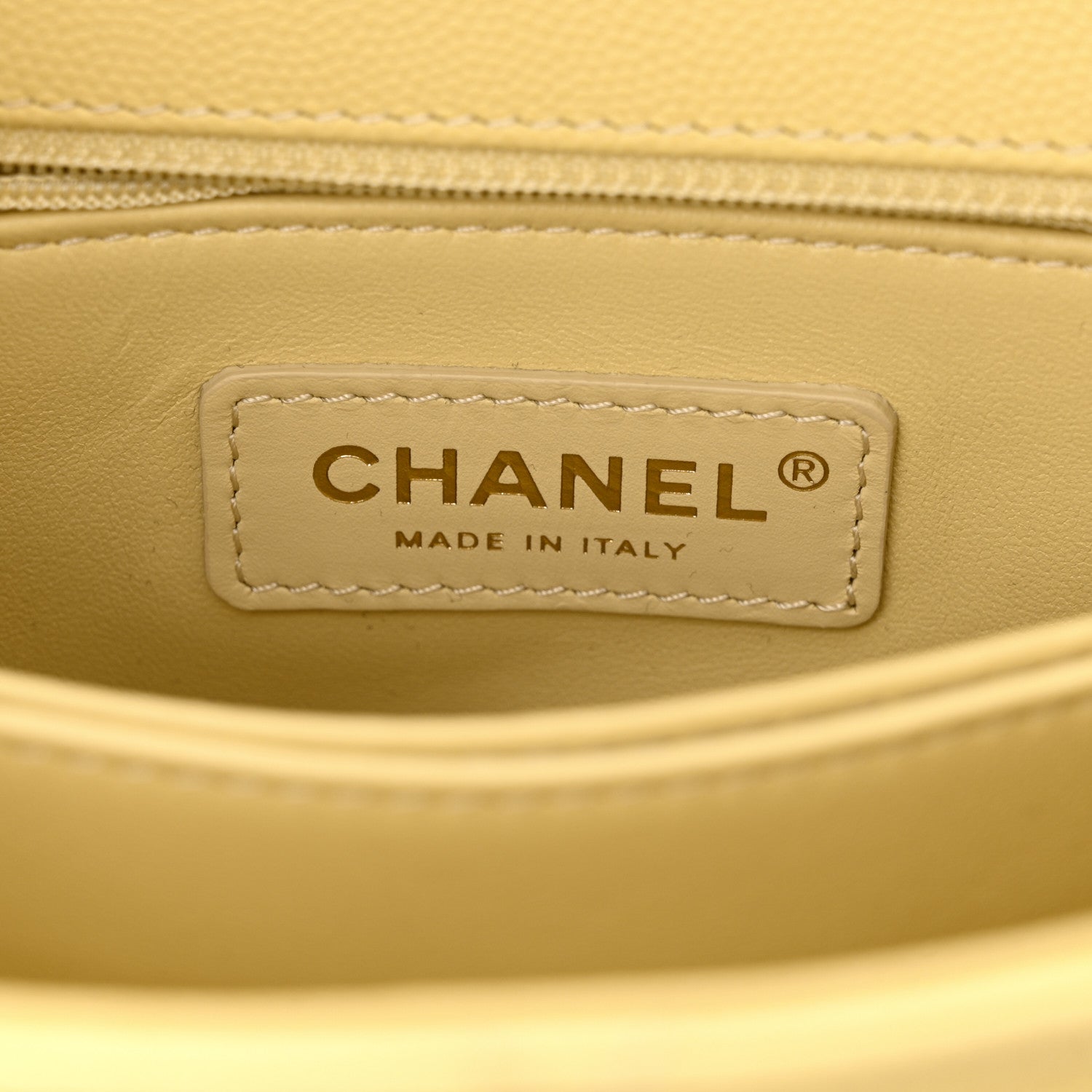 Chanel Caviar Quilted Mini Coco Handle Flap Yellow 6 of 10
