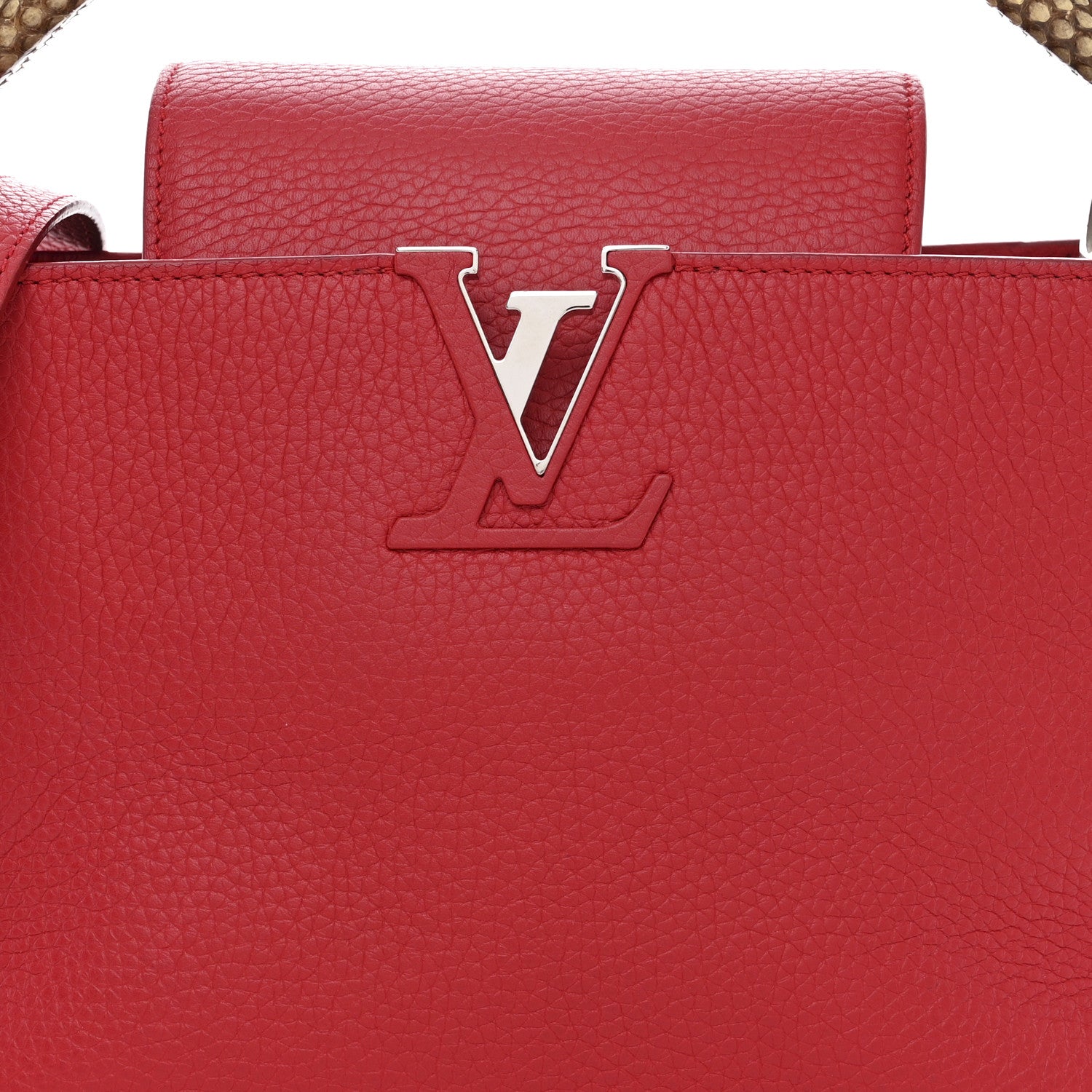Louis Vuitton Taurillon Snakeskin Capucines PM Rubis 7 of 12