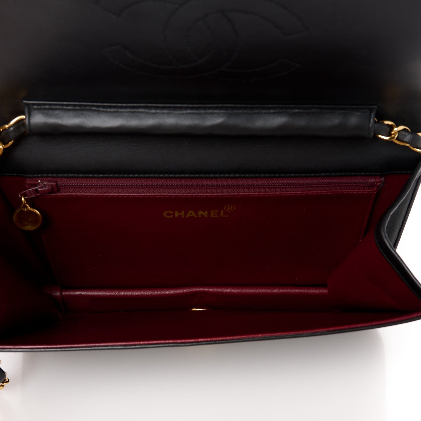 Lambskin Quilted Small Single Flap Black