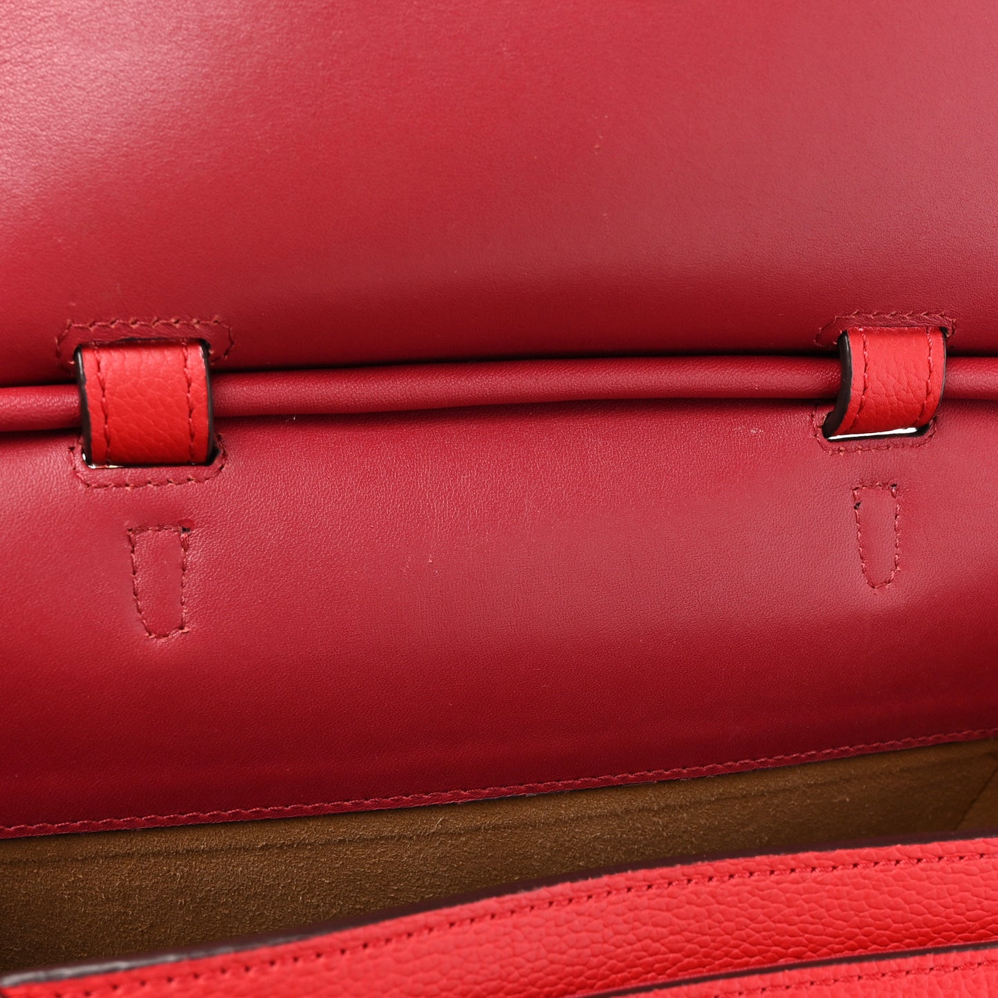 Grained Calfskin Large Milla Convertible Backpack Red