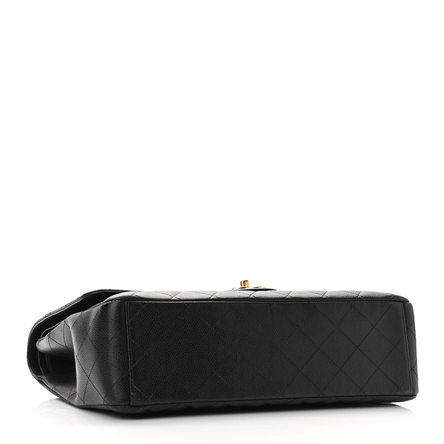 Caviar Quilted Maxi Double Flap Black