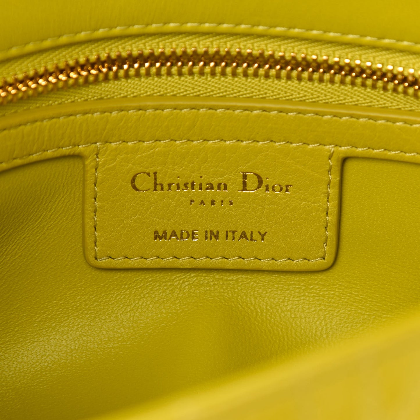 Calfskin Cannage Small Caro Bag Lime