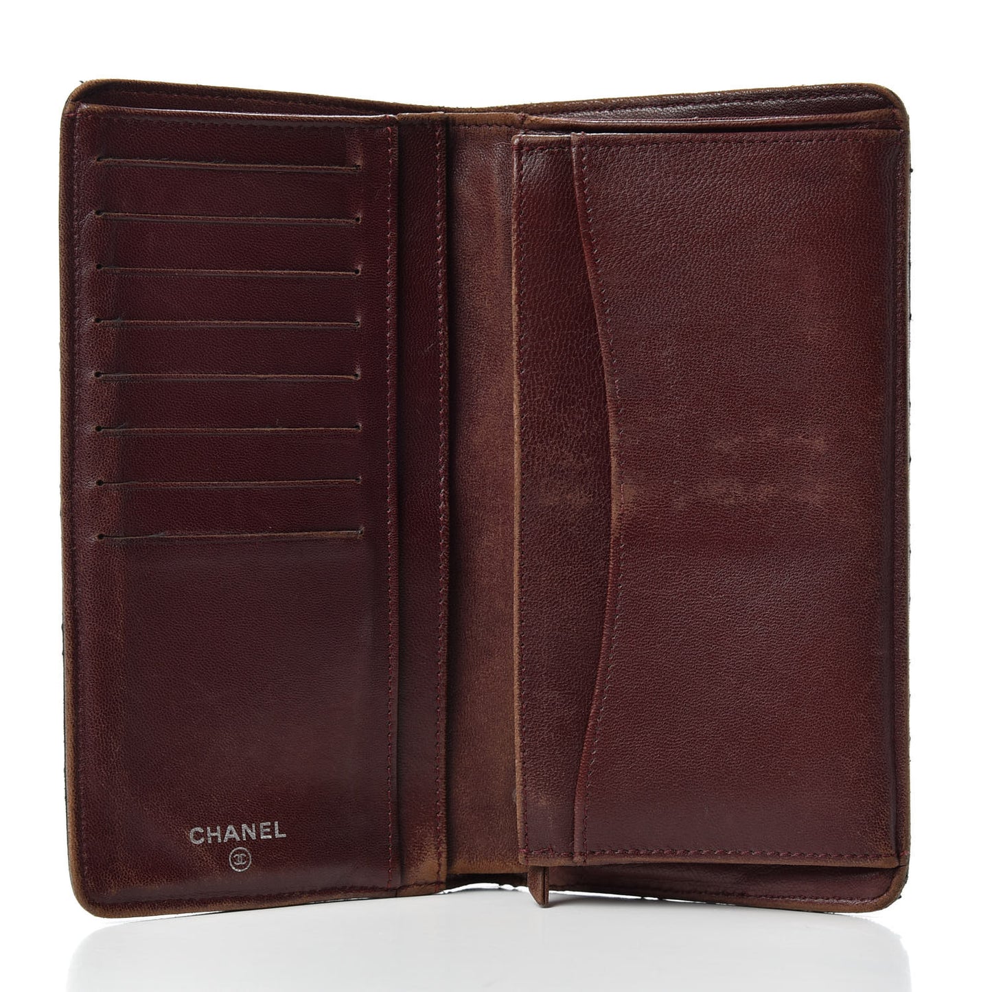 Lambskin Quilted Yen Wallet Black