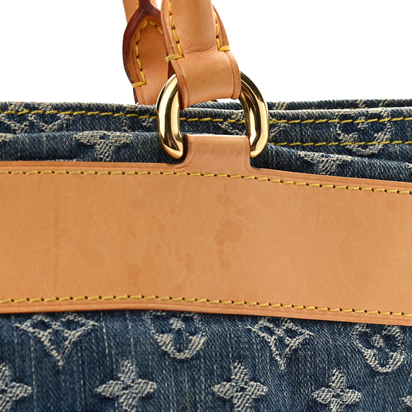 Monogram Denim Sac Plat Blue