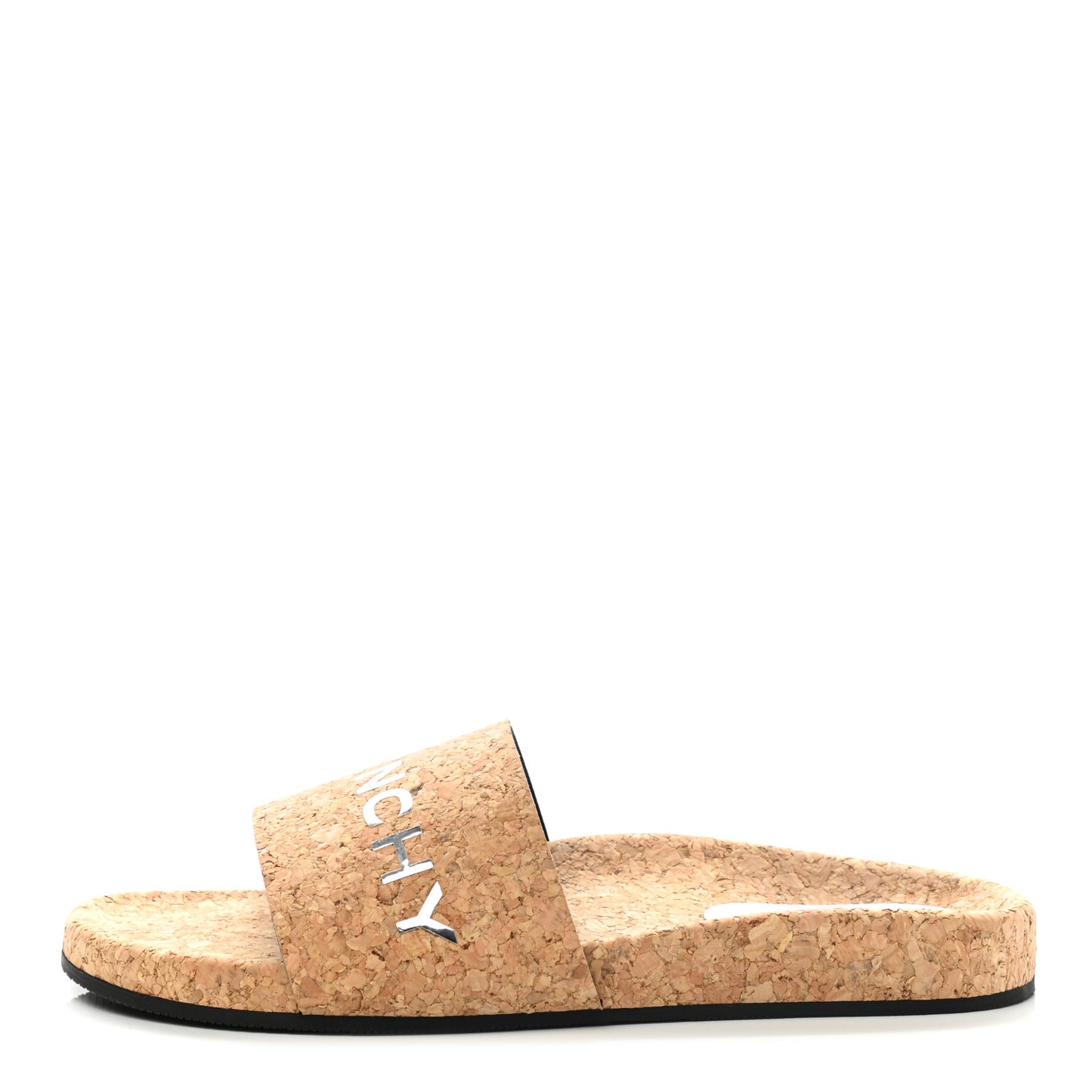 Cork Logo Slide Sandals 37.5 Natural