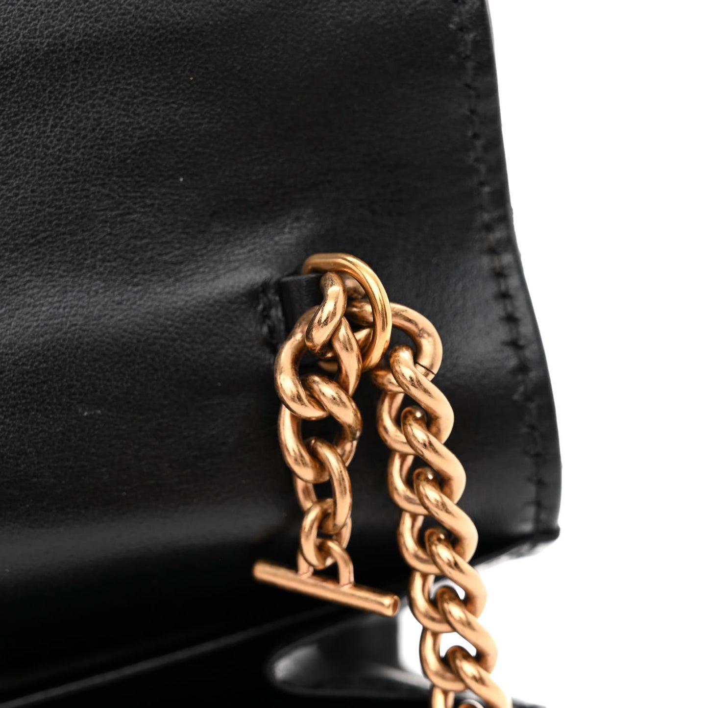 Calfskin Matelasse GG Marmont Chain Wallet Black