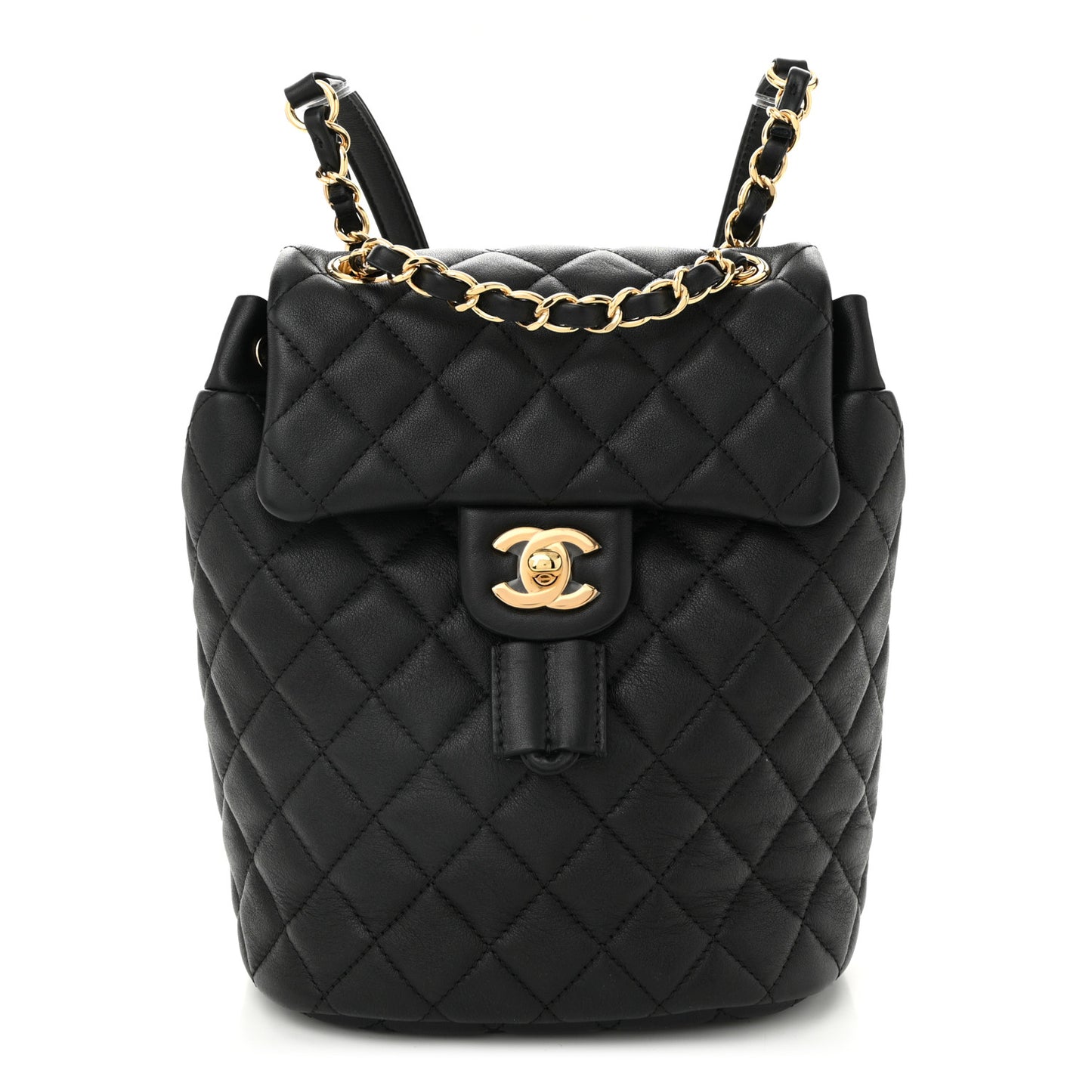 Calfskin Quilted Mini Urban Spirit Backpack Black