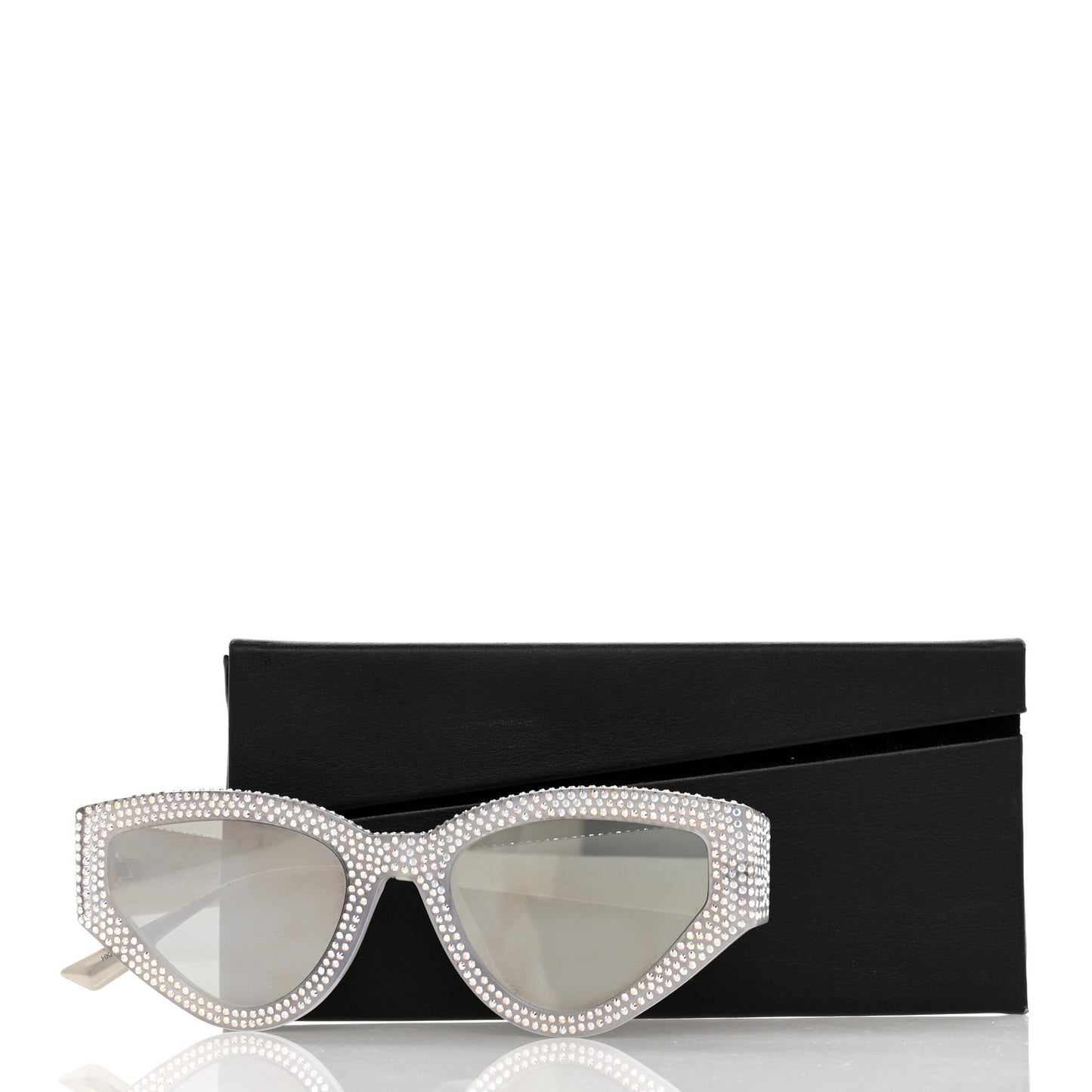 Acetate Crystal CatStyleDior1S Sunglasses Silver