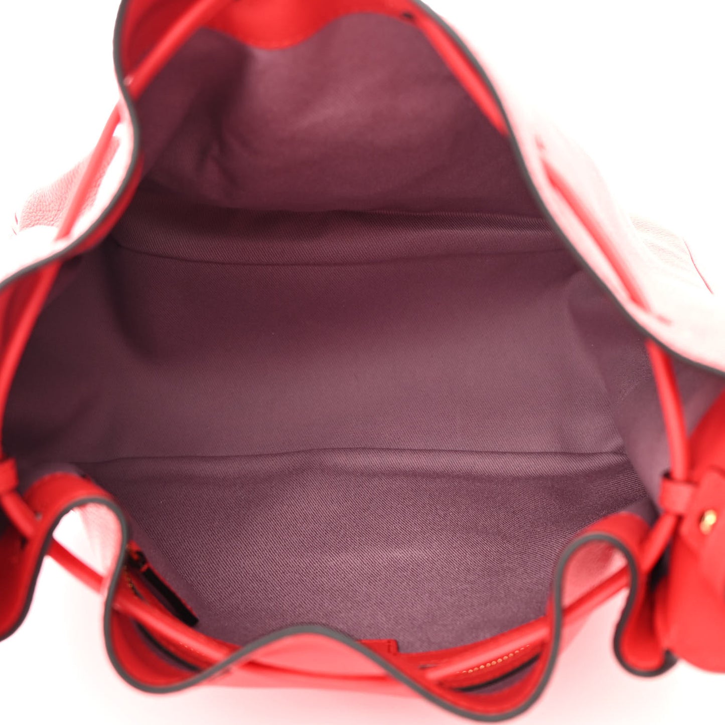 Grained Calfskin La Medusa Bucket Bag Red