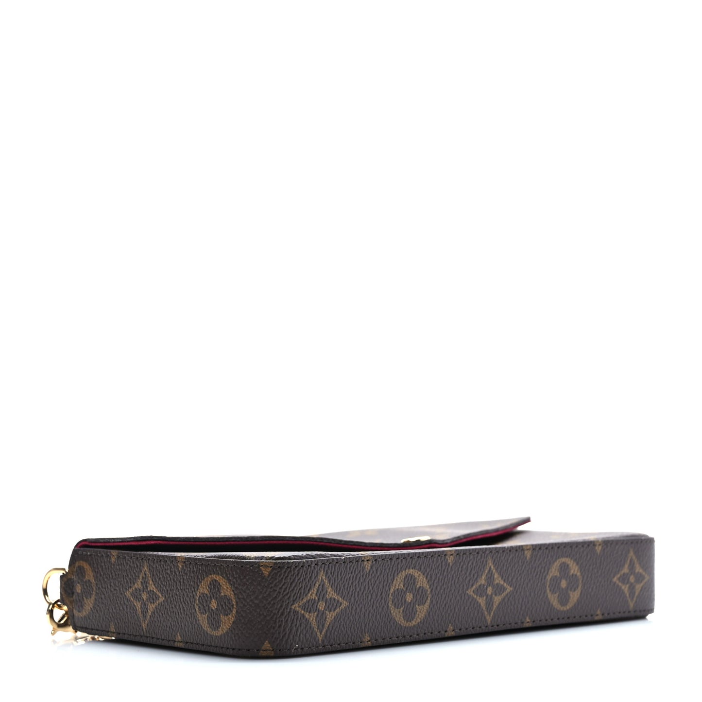 Monogram Pochette Felicie Chain Wallet Fuchsia