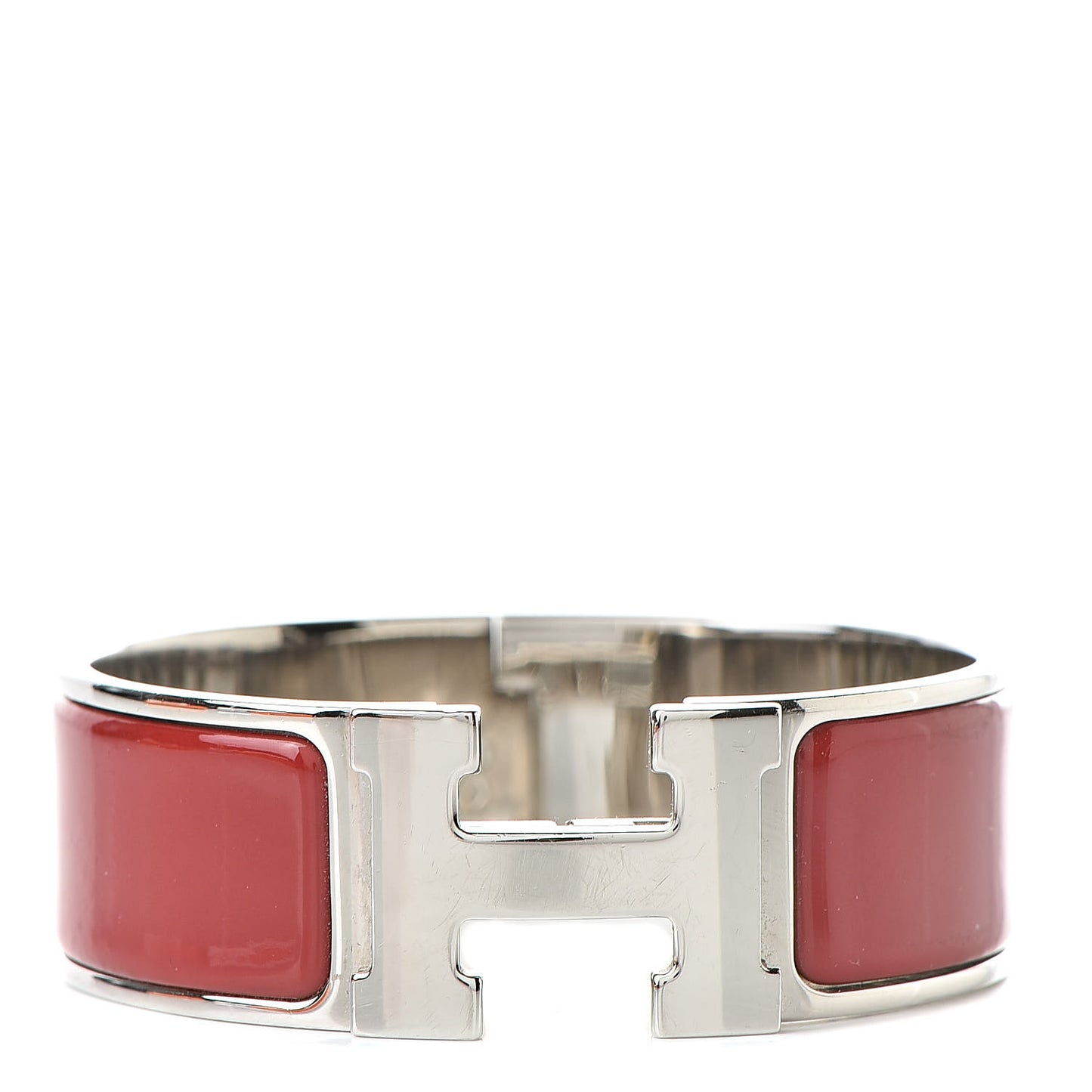 Enamel Wide Clic Clac H Bracelet PM Red