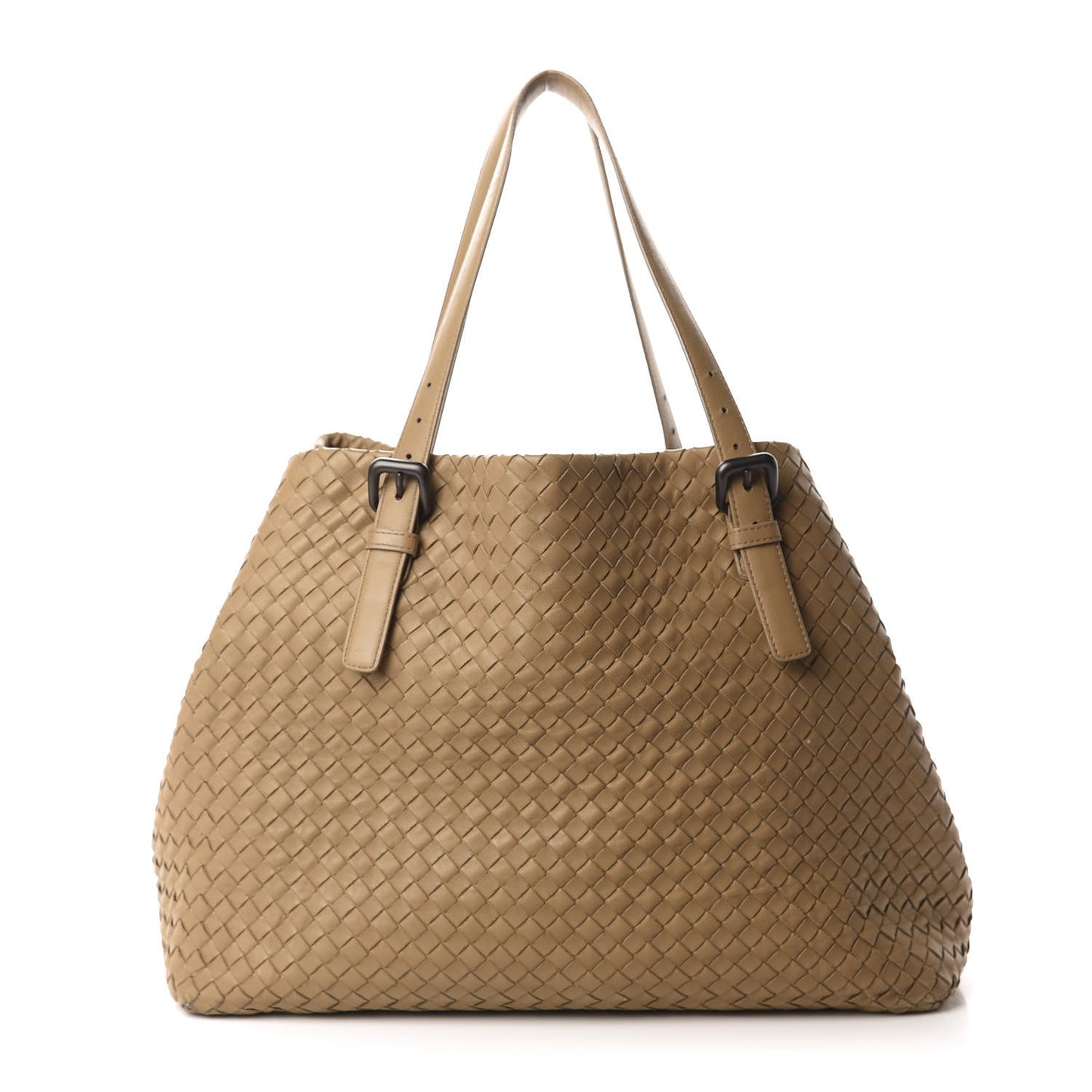 Nappa Intrecciato Large Seamless Tote Camel