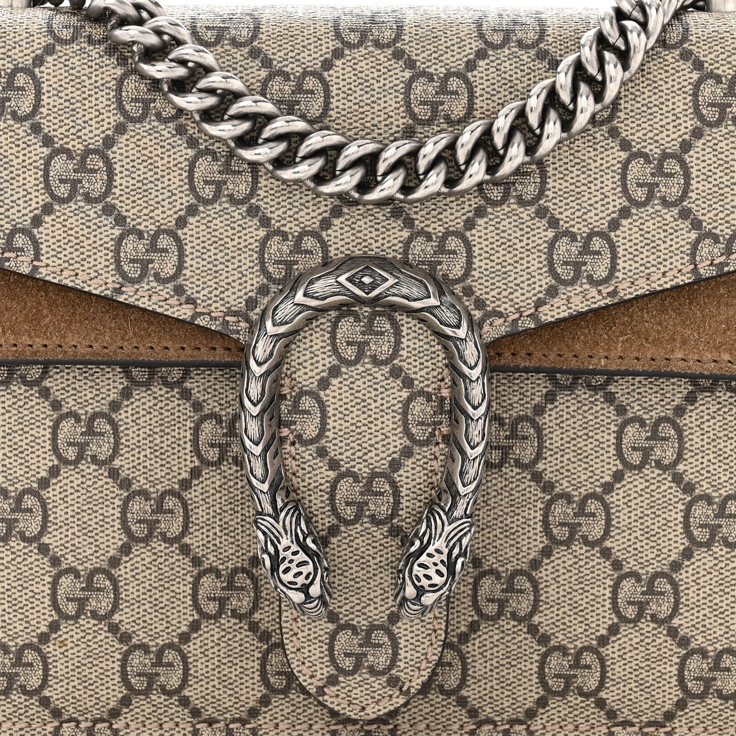 GG Supreme Monogram Mini Dionysus Shoulder Bag Taupe