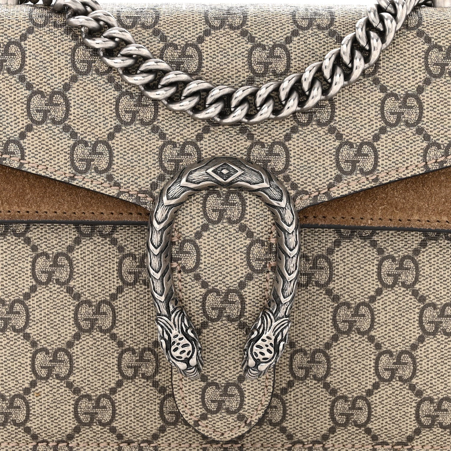 Gucci GG Supreme Monogram Mini Dionysus Shoulder Bag Taupe 8 of 11