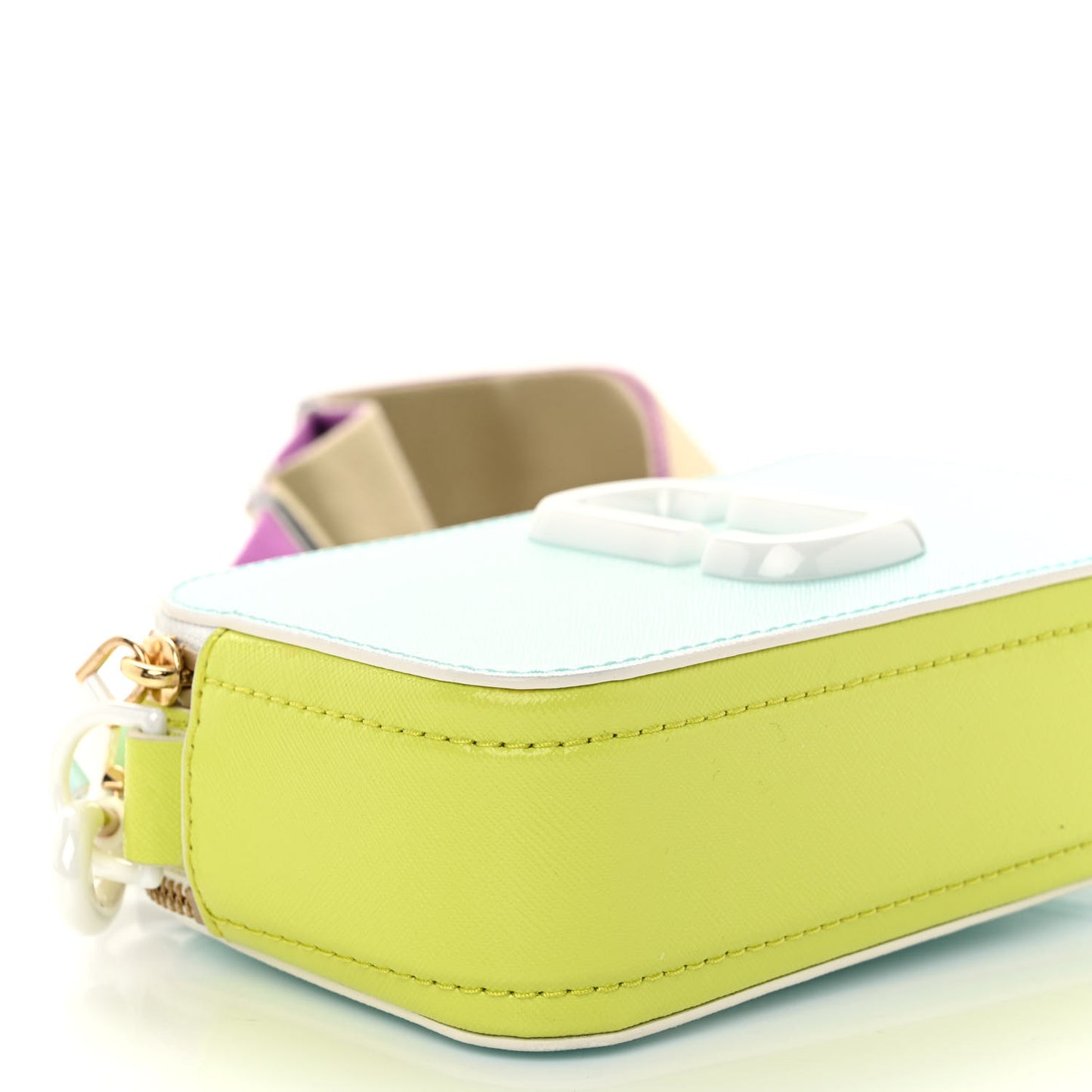 Saffiano Ceramic Snapshot Camera Bag Light Blue Multi