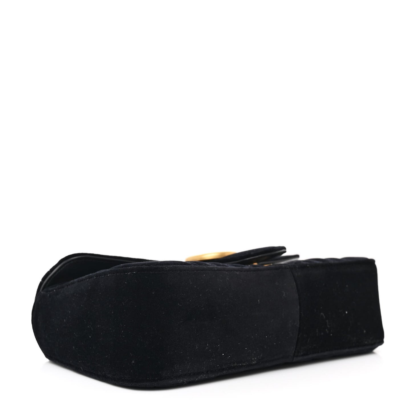 Velvet Matelasse Small GG Marmont Shoulder Bag Black