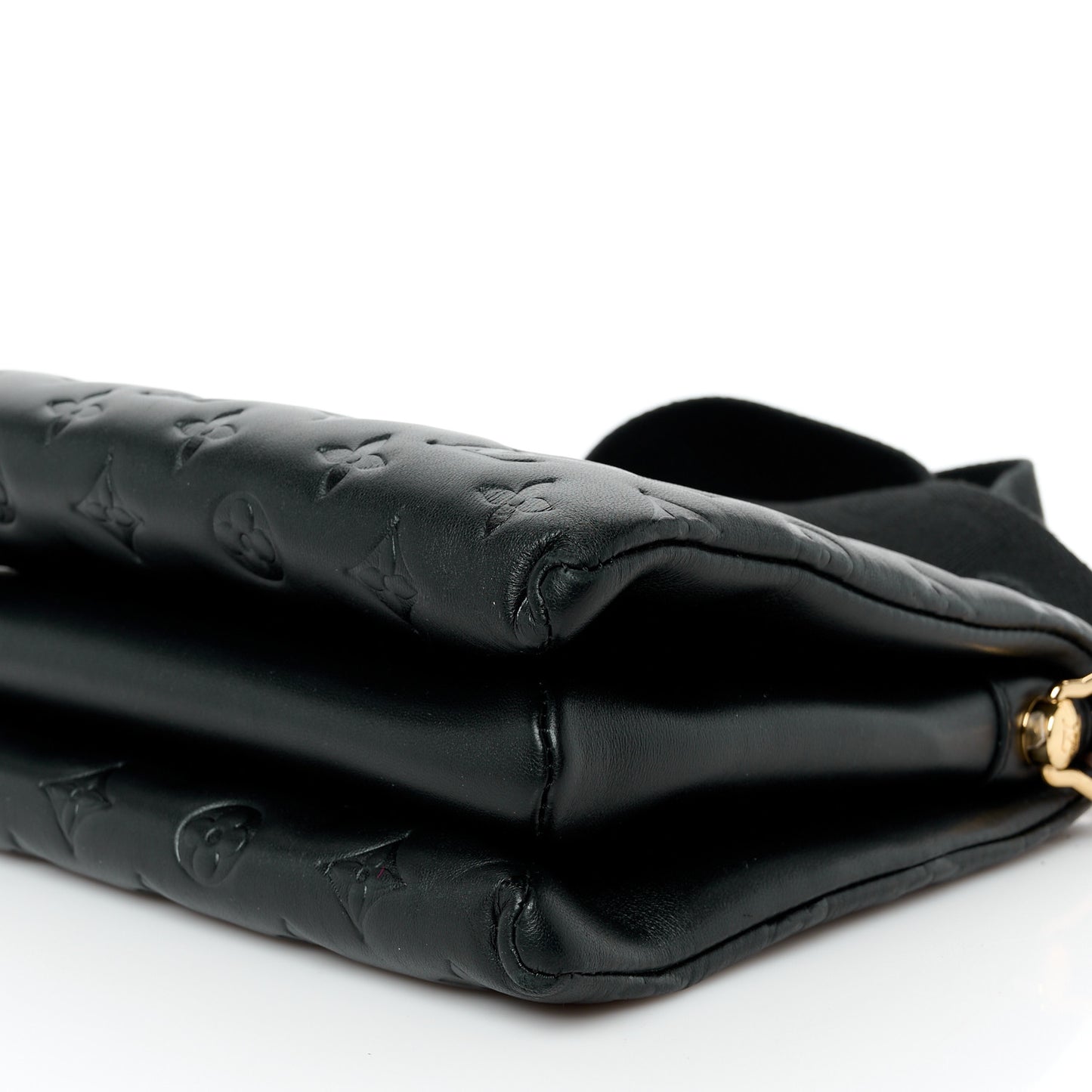 Lambskin Embossed Monogram Coussin PM Black
