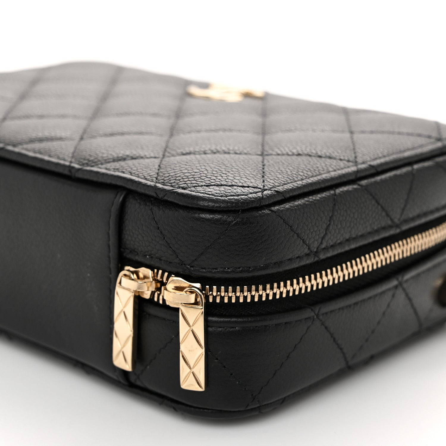 Chanel Caviar Quilted Top Handle Vanity Case Black 10 of 10