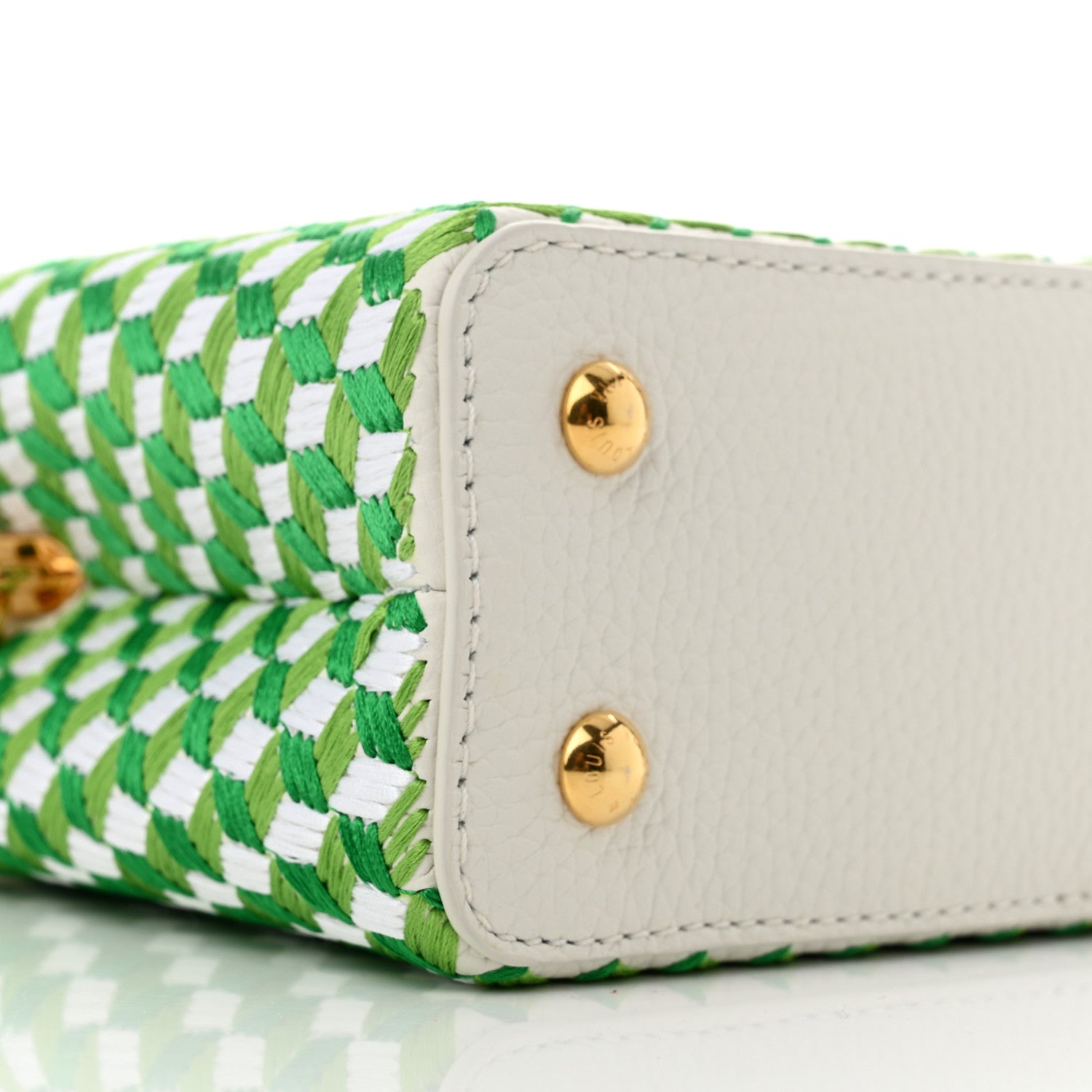 Louis Vuitton Taurillon Braided Capucines Mini Vert 8 of 11