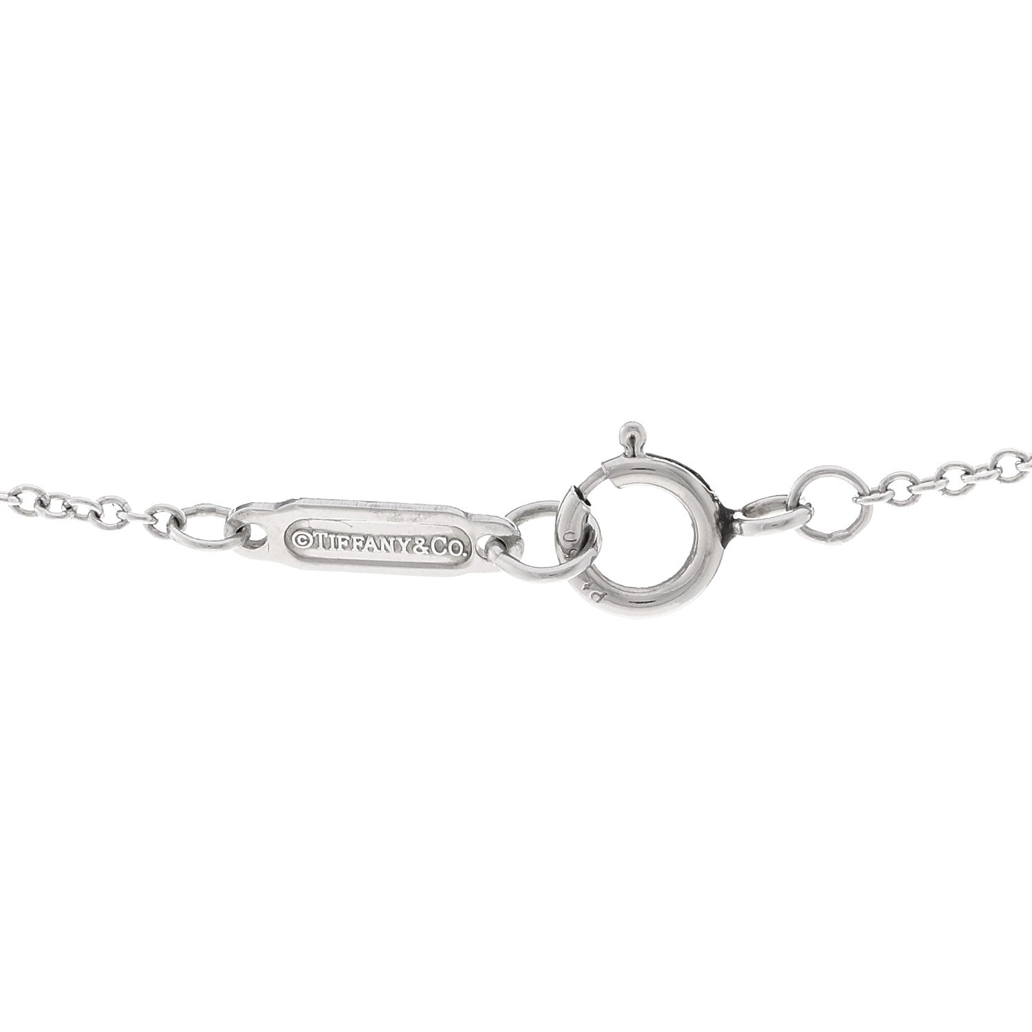 Tiffany Platinum Diamond .32ctw Circlet Pendant Necklace 4 of 5