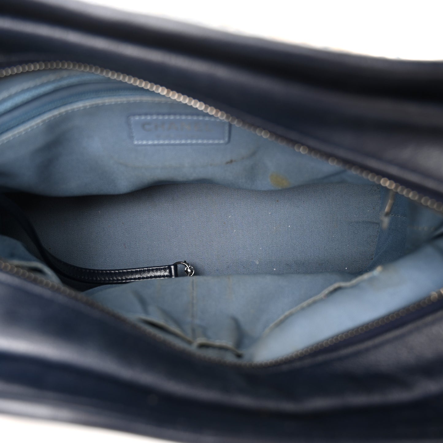 Tweed Calfskin Quilted Medium Gabrielle Hobo Navy