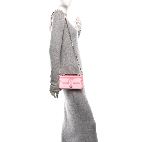 Patent Calfskin Small Elisa Baguette Bubble Gum