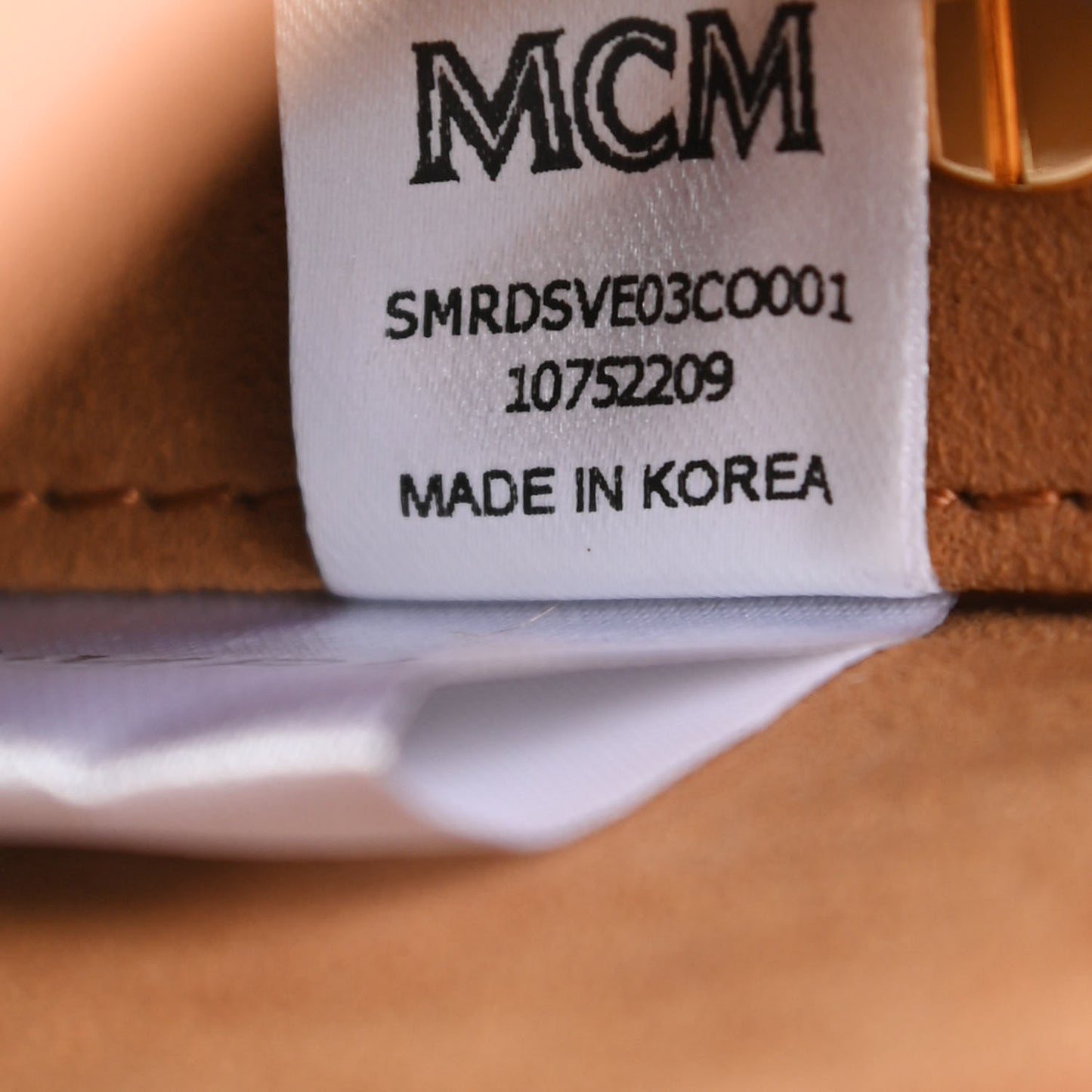 Metallic Calfskin Visetos Stark Pushlock Clutch Cognac