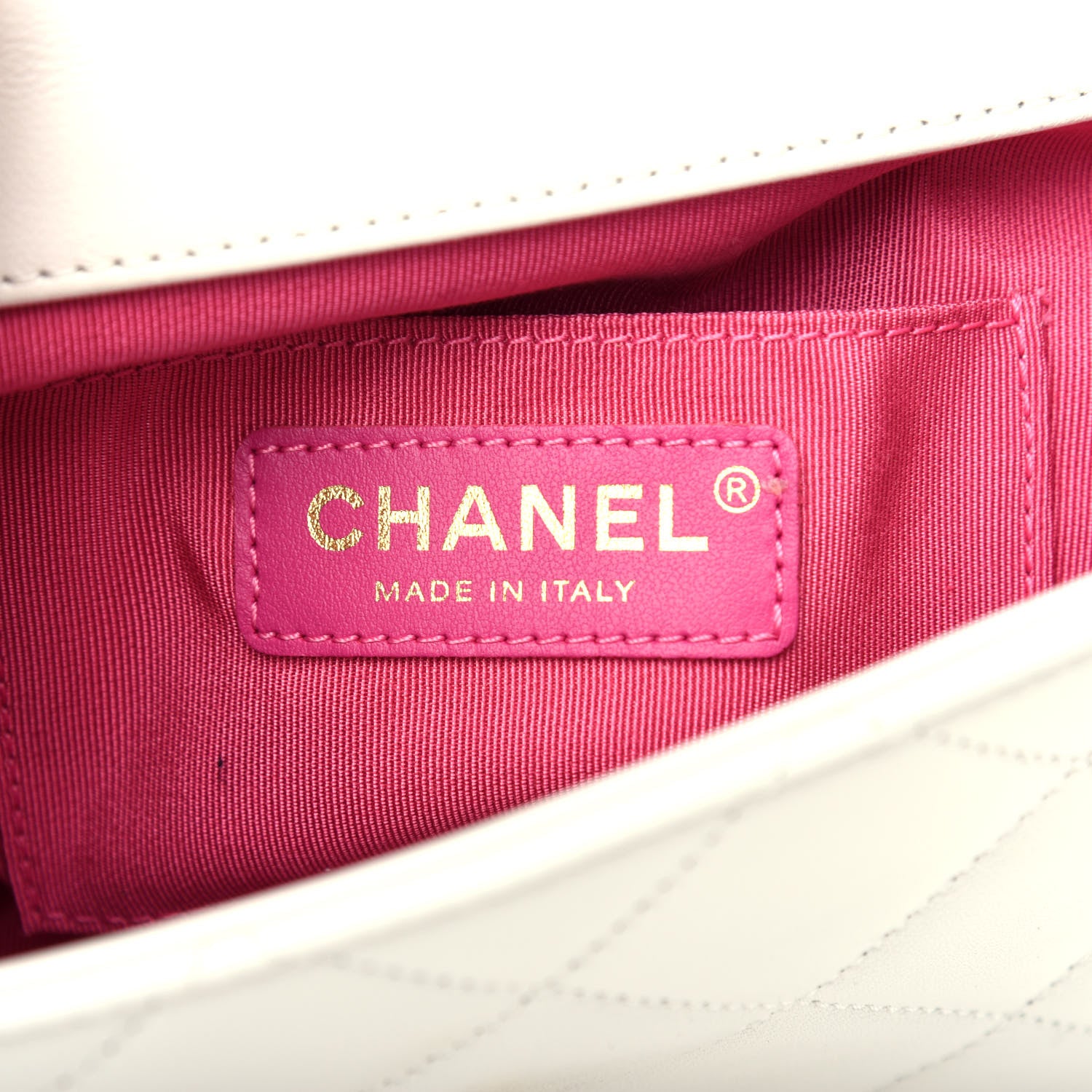Chanel Lambskin Quilted Small In The Loop Handle Flap Bag White 6 of 10