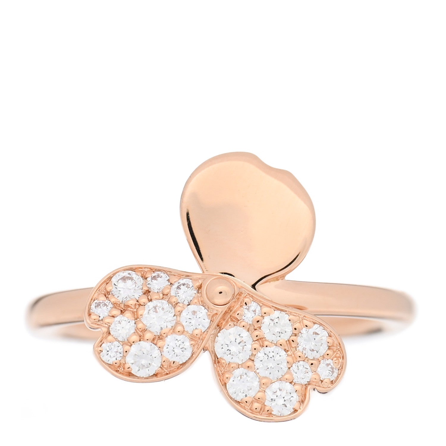 Tiffany 18K Rose Gold Diamond Paper Flowers Ring 47 4 1850956