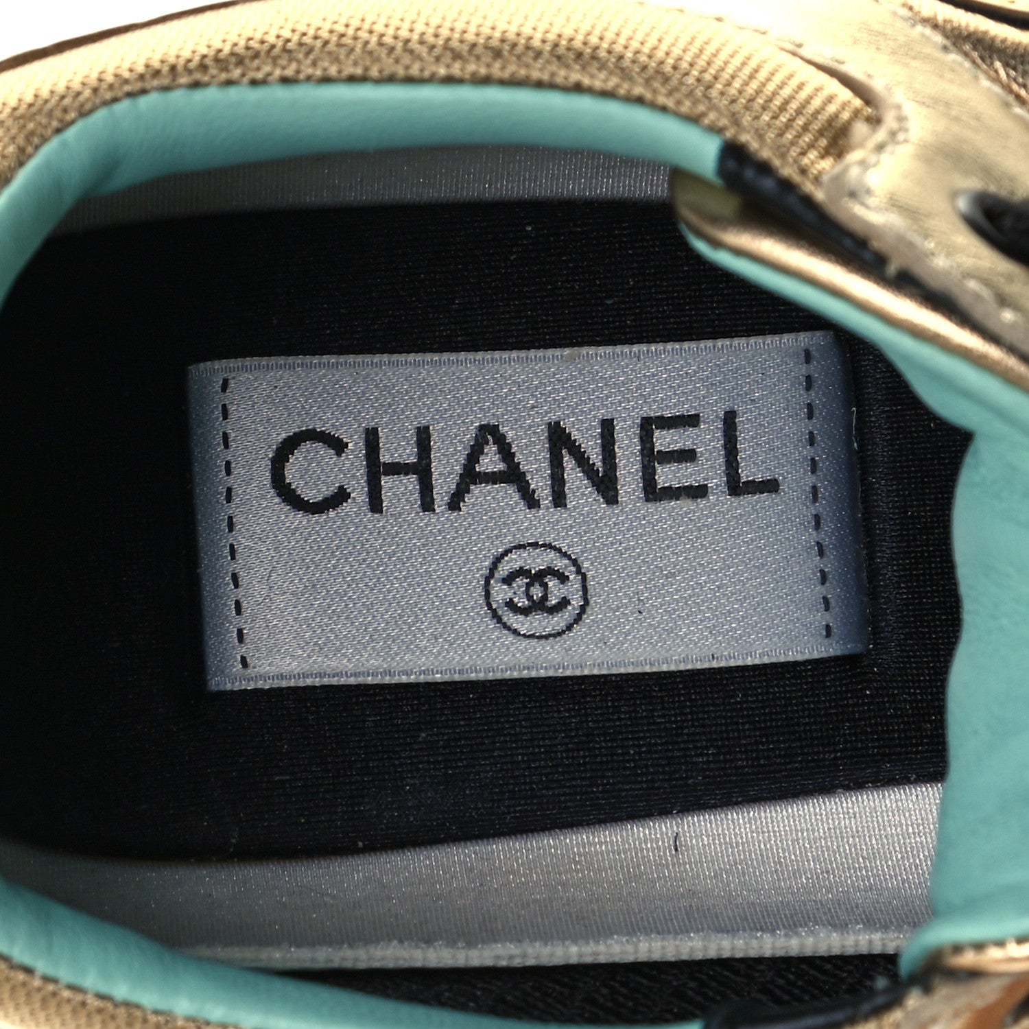 Chanel Metallic Satin Finish CC Womens Sneakers 38 Gold 9 of 11