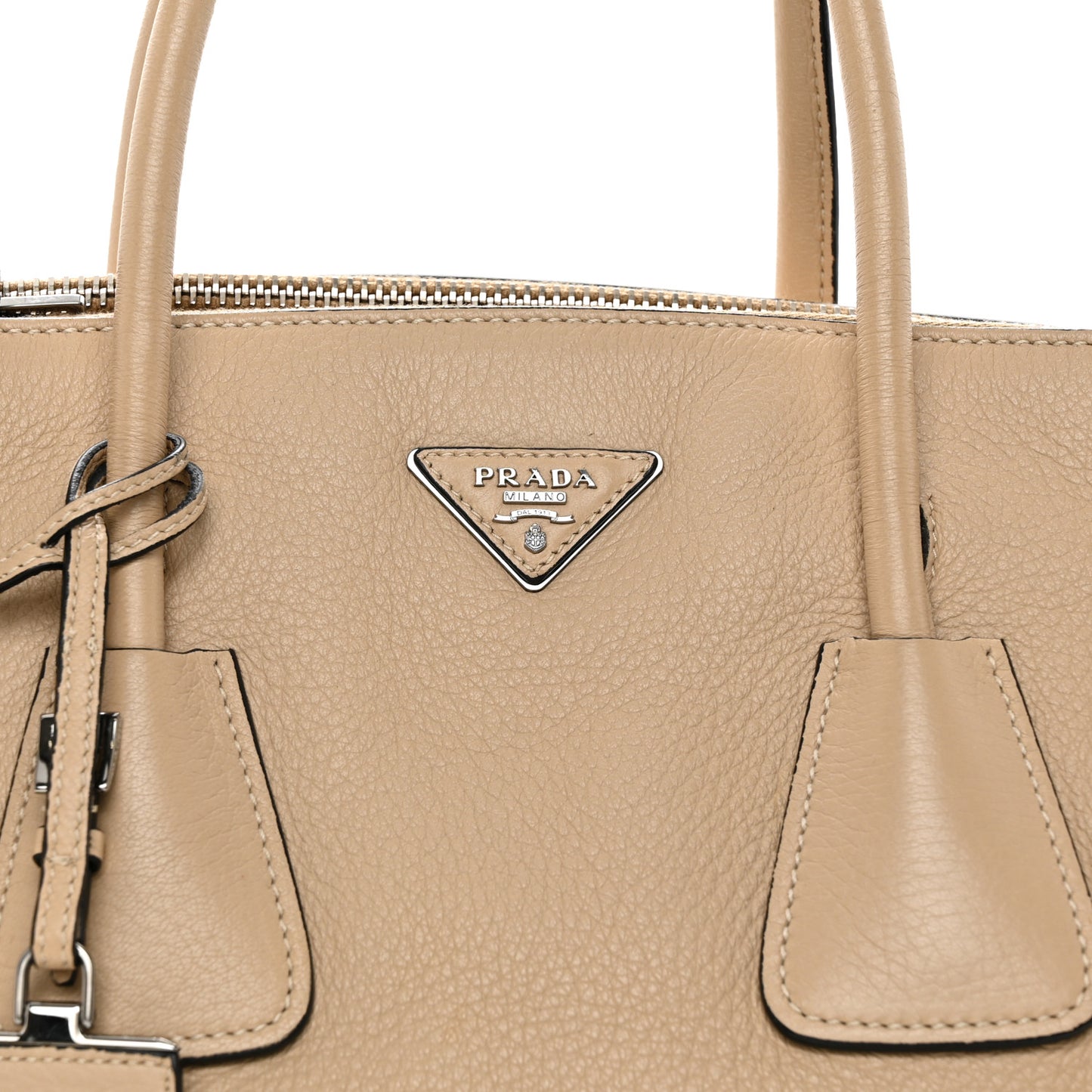 Vitello Daino Twin Pocket Tote Sabbia