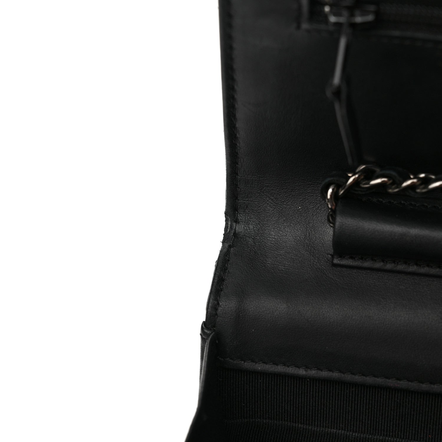 Chanel Patent Calfskin Quilted Wallet On Chain WOC Black 14 of 14