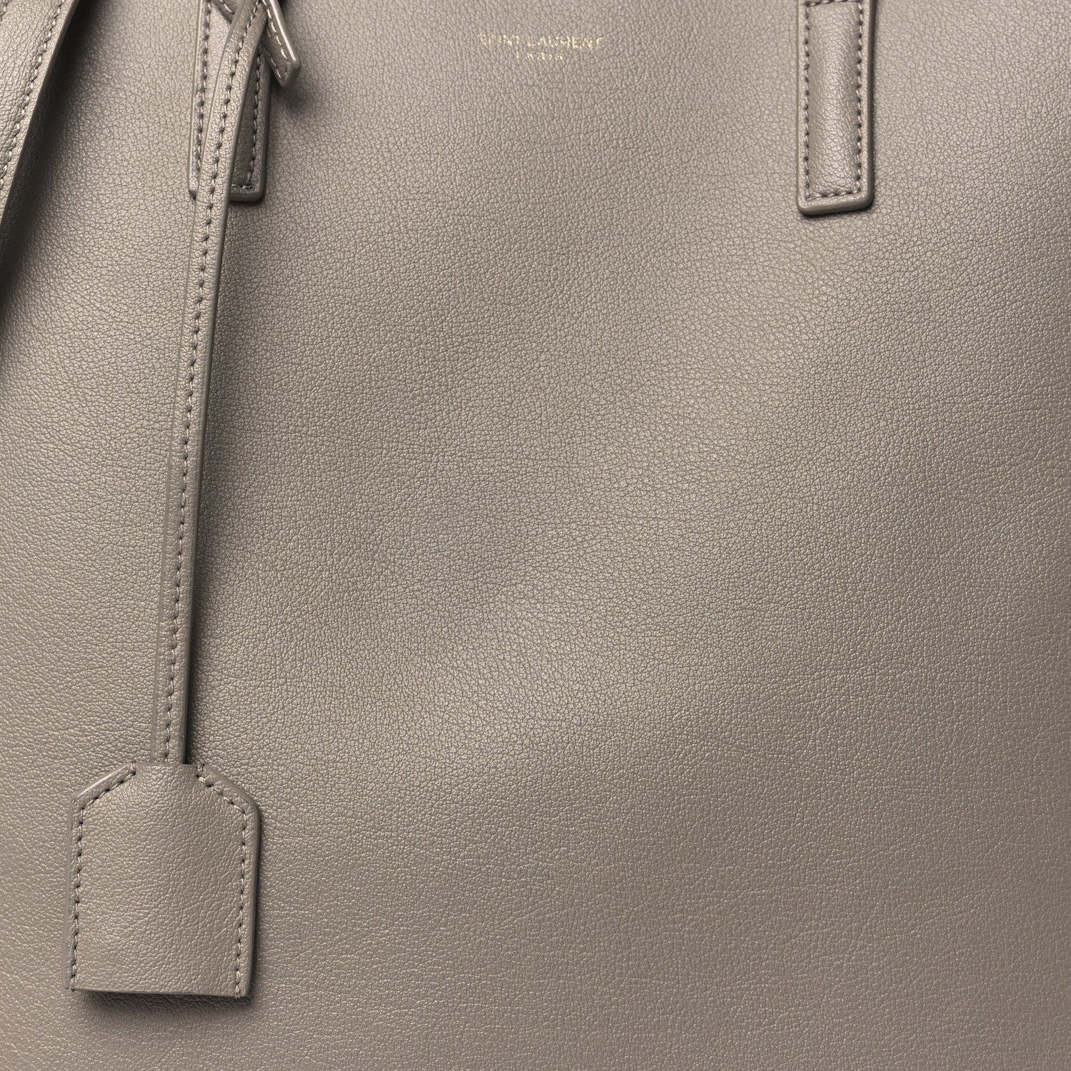 Saint Laurent Calfskin Toy Shopping Tote Greyish Brown 8 of 10