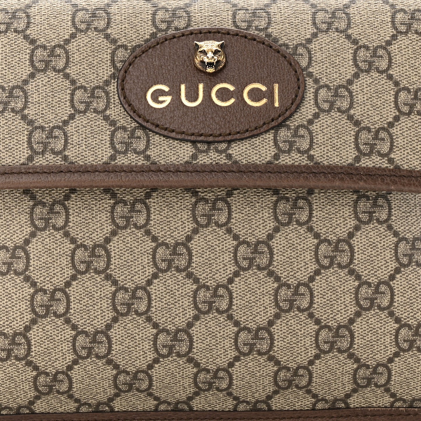 GG Supreme Monogram Neo Vintage Web Belt Bag Brown