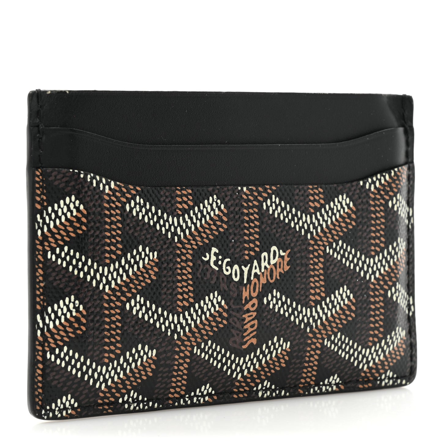 Goyardine Saint Sulpice Card Holder Black