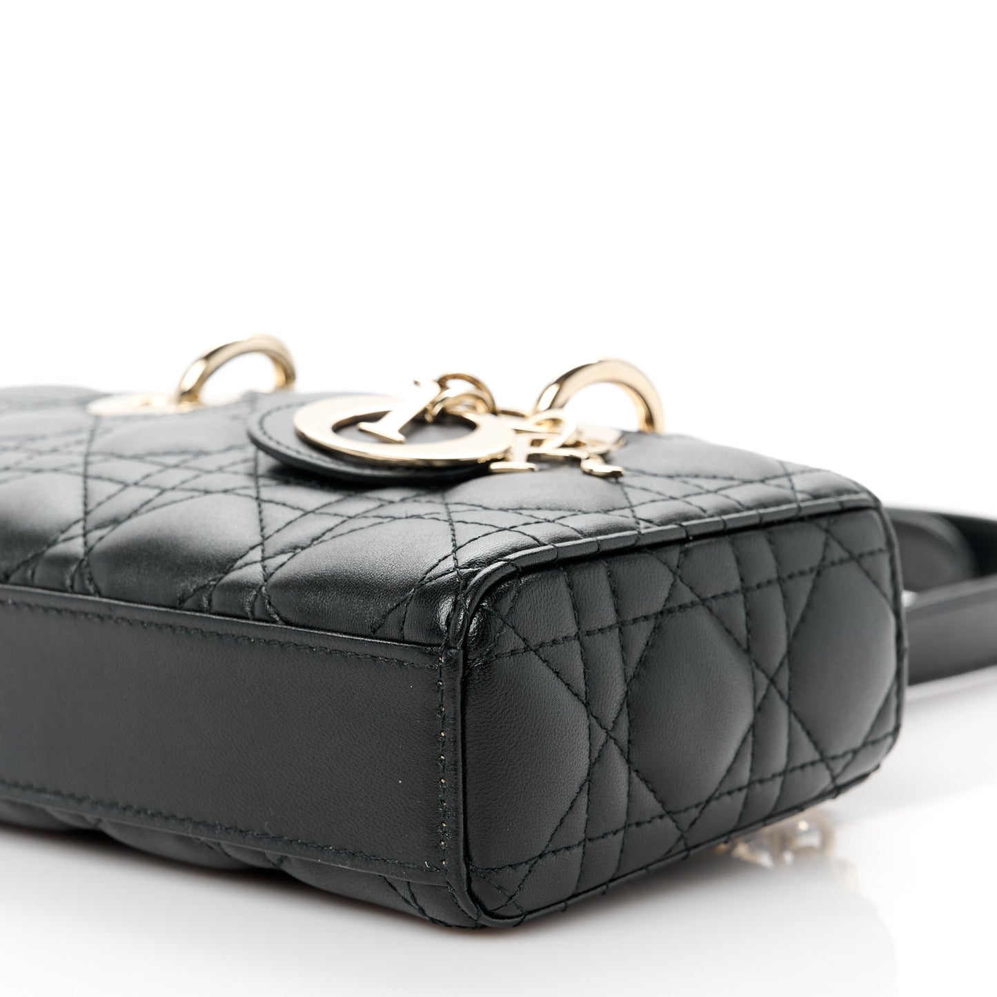 Lambskin Cannage Small Lady D-Joy Black
