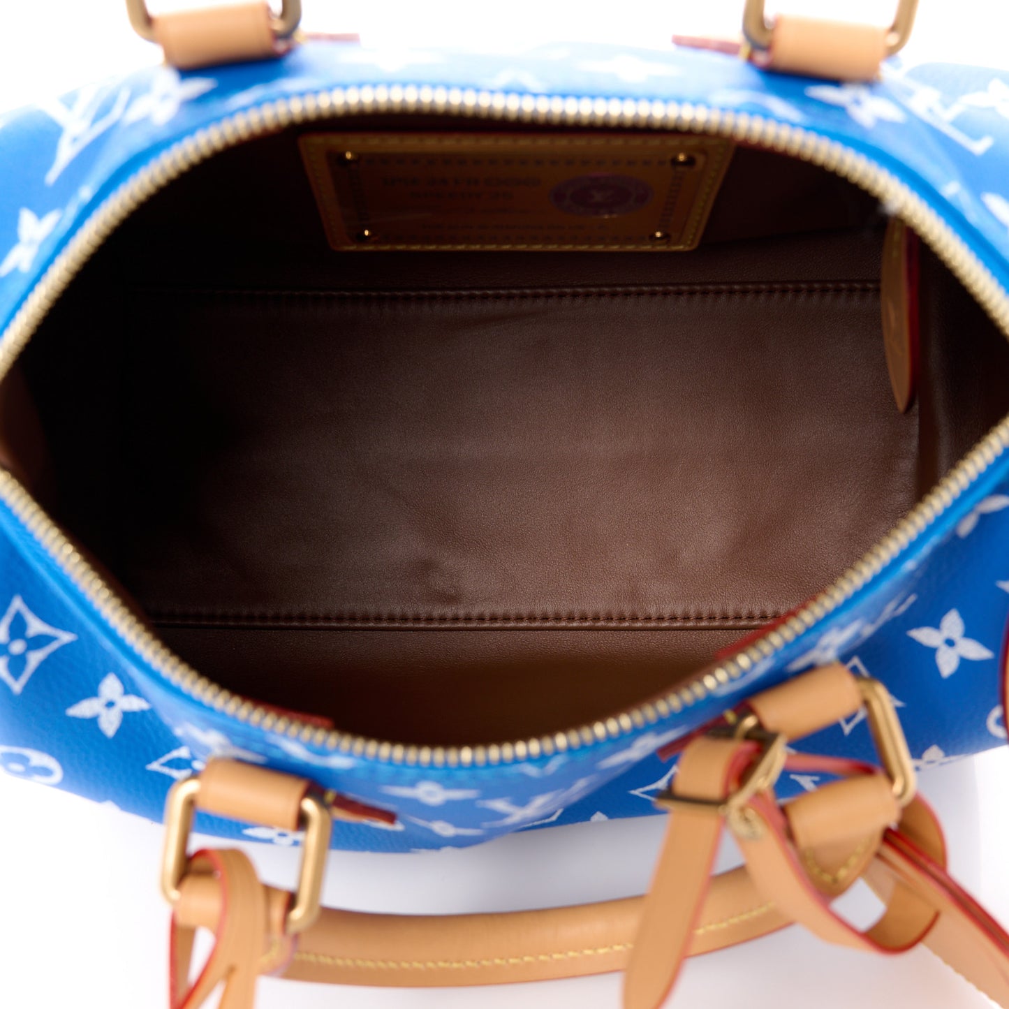 Calfskin Monogram Speedy P9 Bandouliere 25 Blue