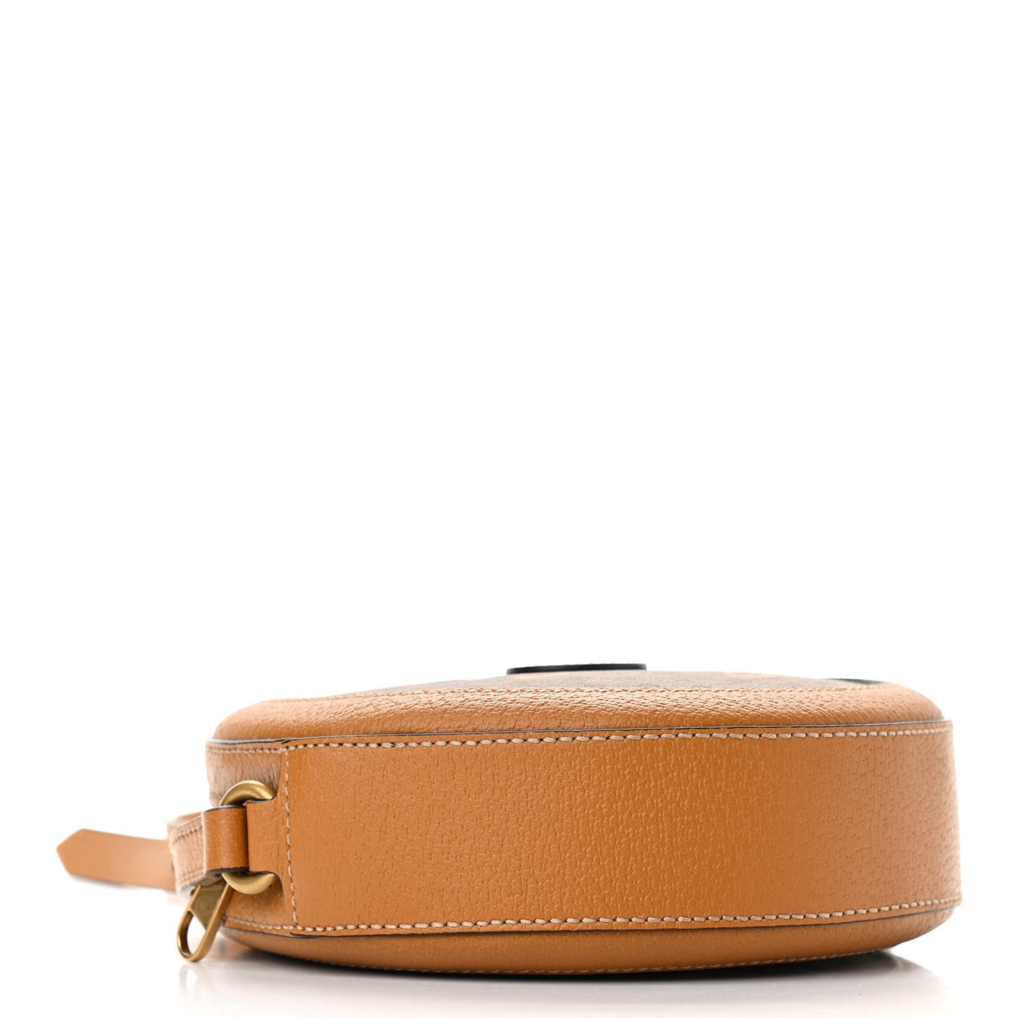 X DISNEY Mini Vintage GG Supreme Monogram Mickey Mouse Round Shoulder Bag Beige Vintage Sun Oil