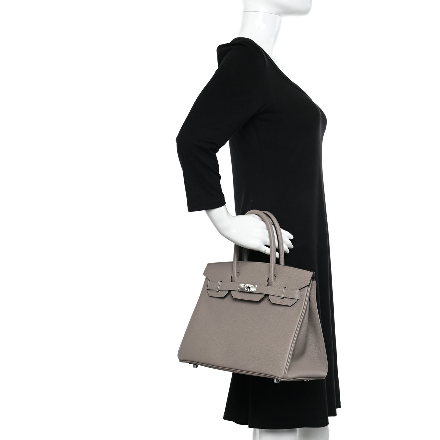 Epsom Birkin 30 Gris Asphalte