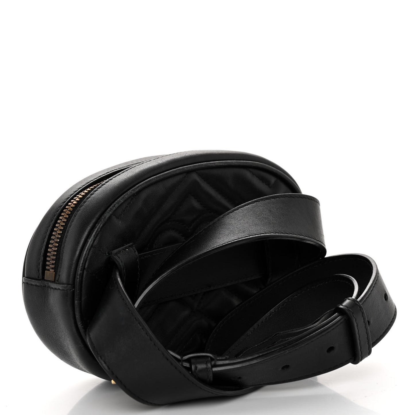 Calfskin Matelasse GG Marmont Belt Bag 85 34 Black