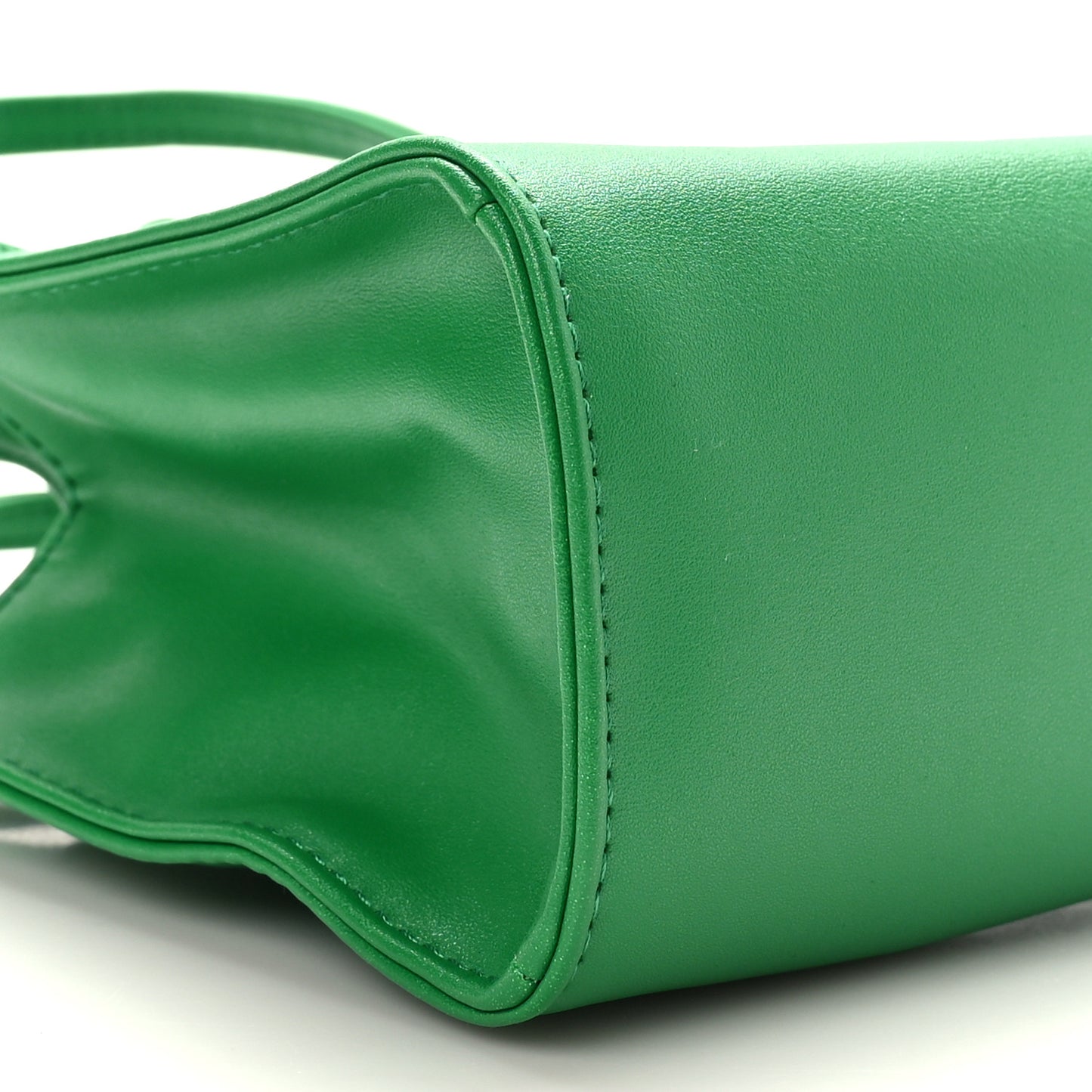 Vegan Leather Small Shopping Bag Greenscreen